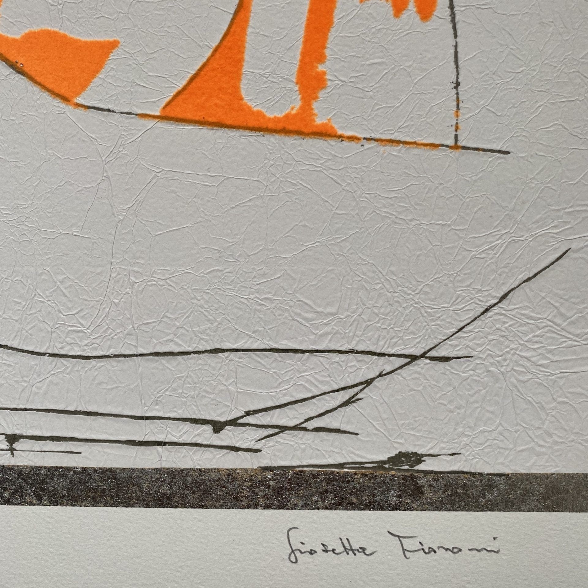 Giosetta Fioroni – Doppio Liberty – Arancio – Sérigraphie sur vélin