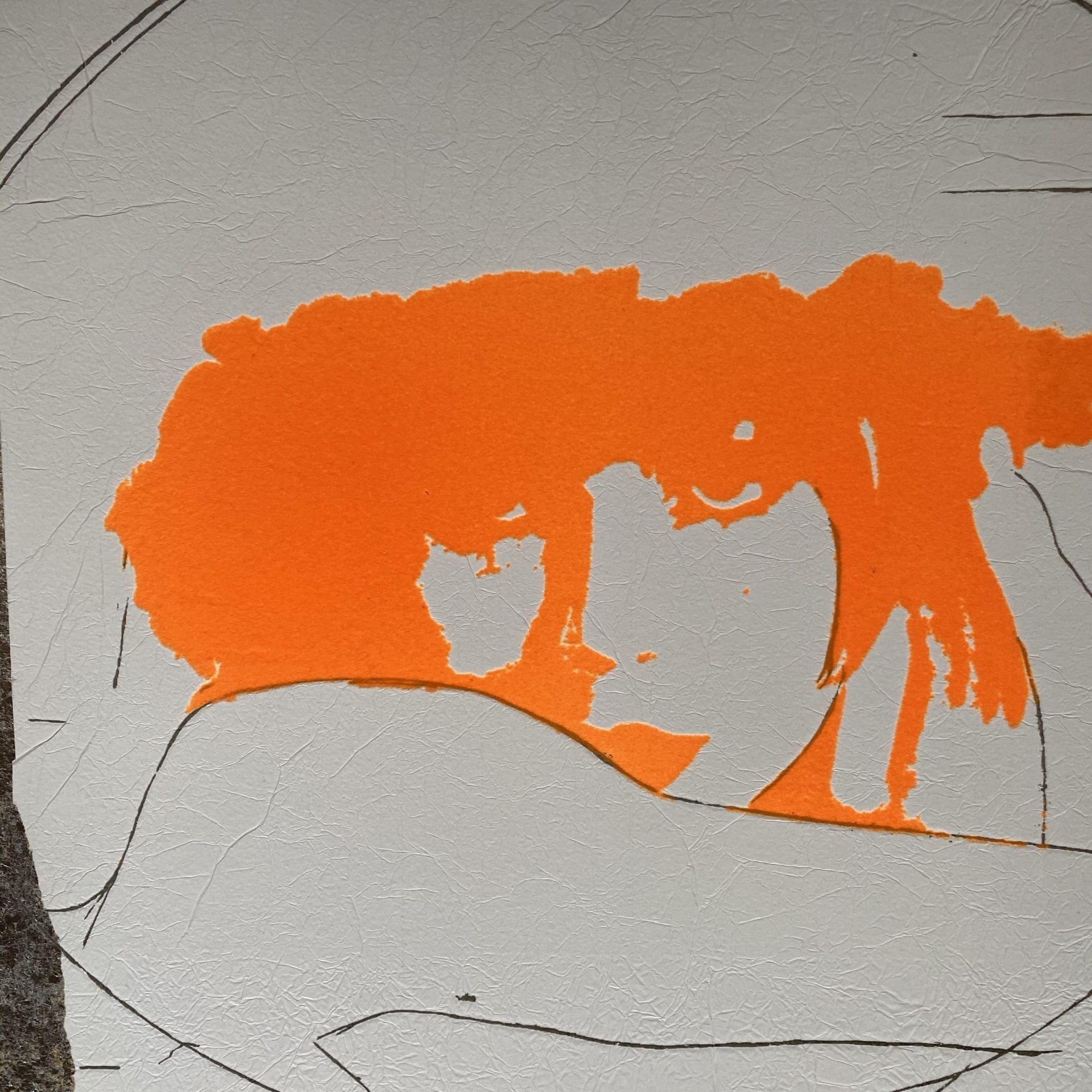 Giosetta Fioroni – Doppio Liberty – Arancio – Sérigraphie sur vélin