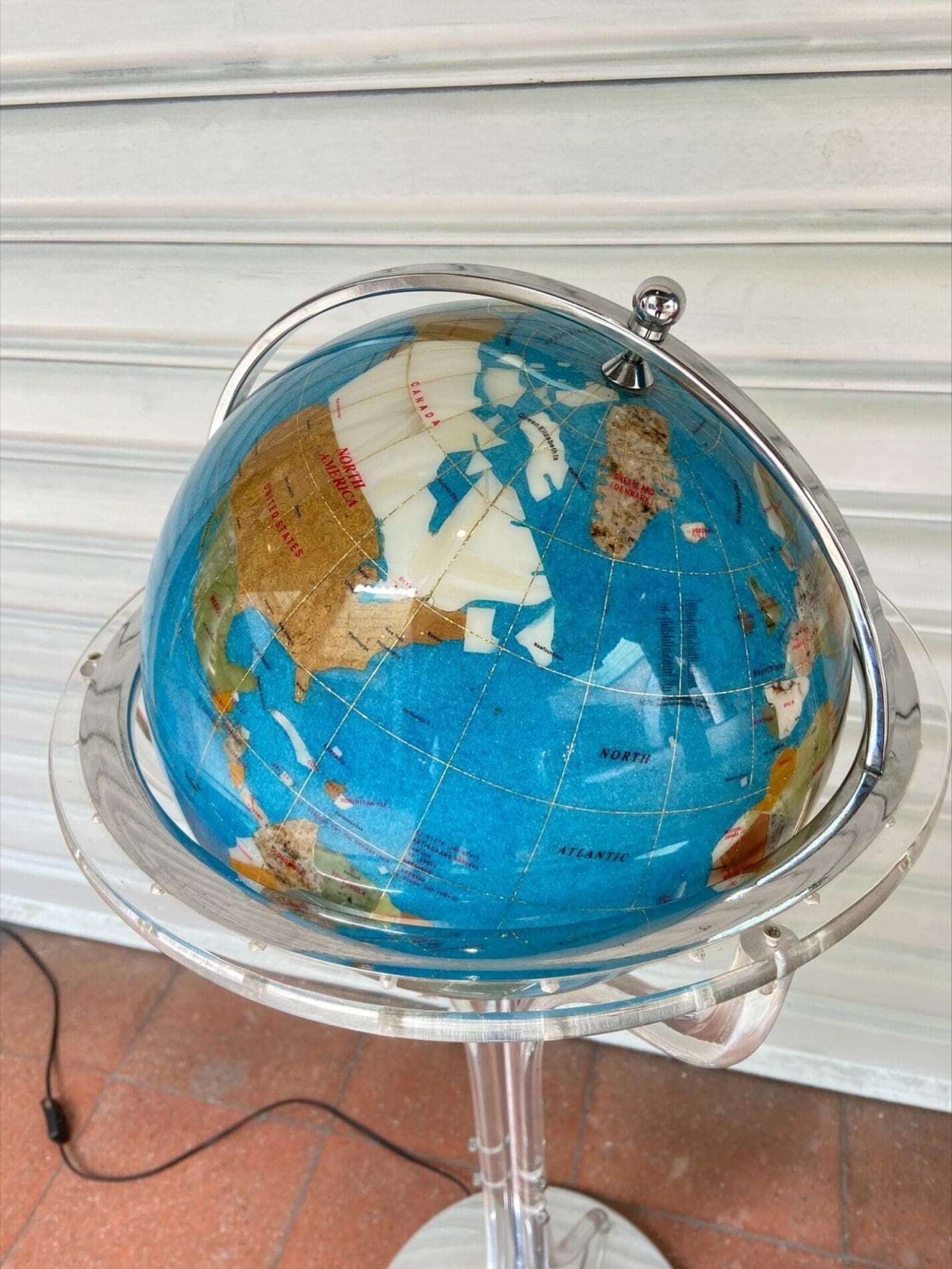 Globe Terrestre Lumineux – Design Moderne, 2015, Parfait État