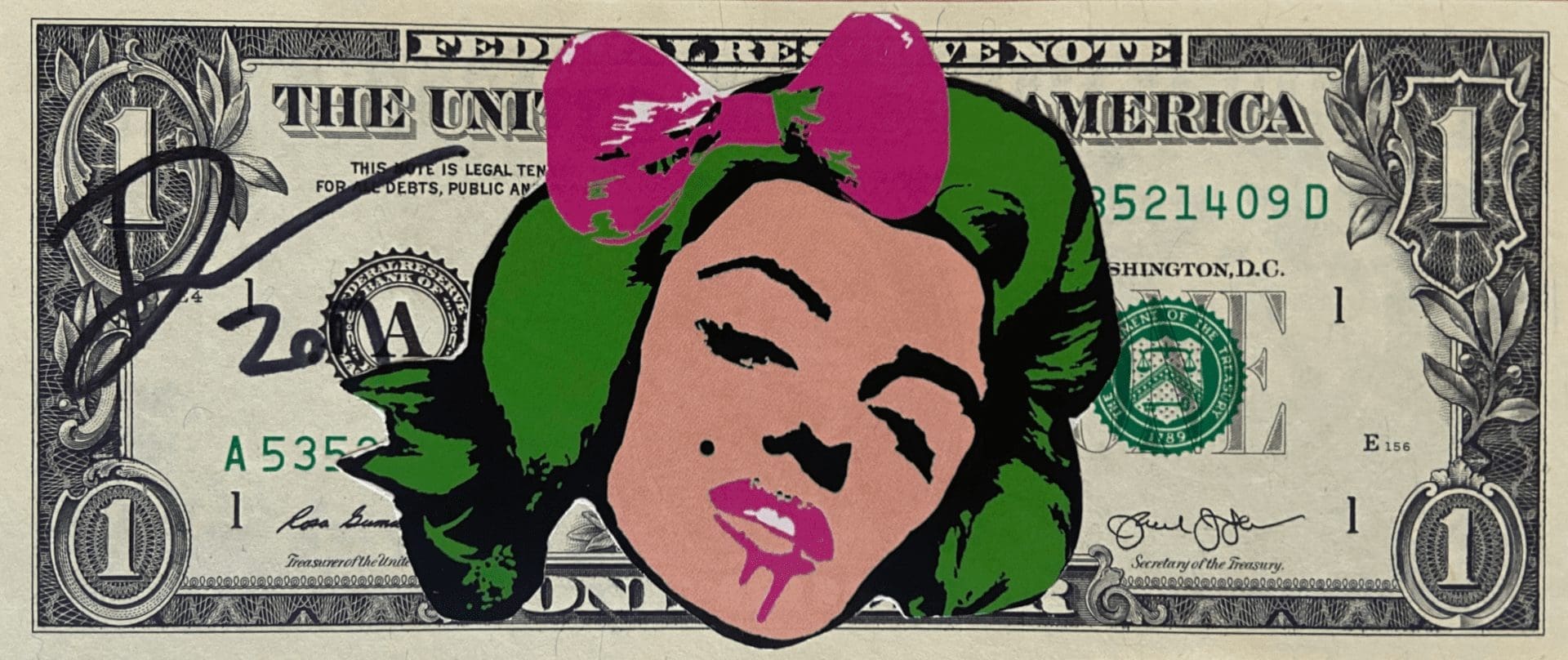 Death NYC – Green Marilyn Vampire – 2017 – Collage