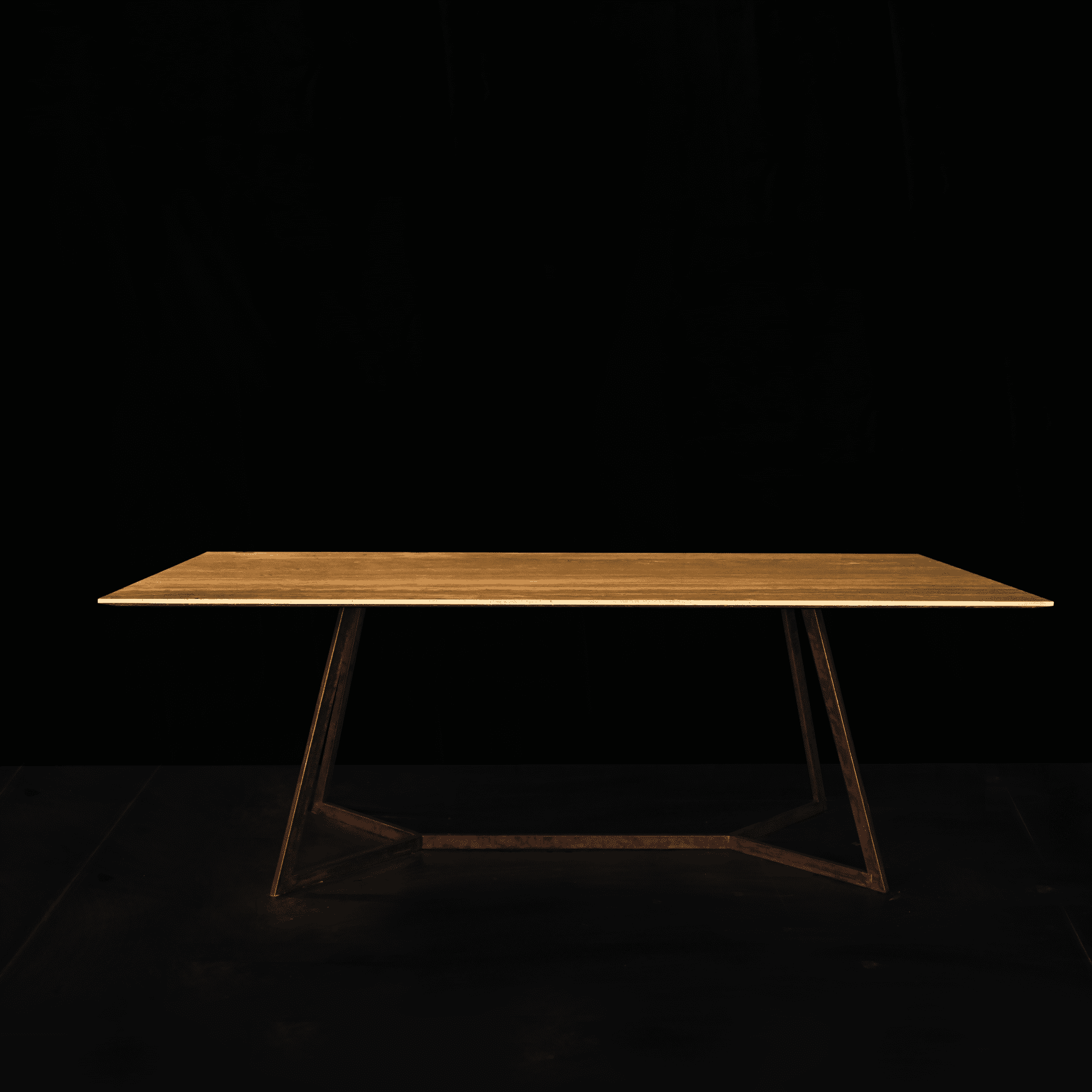 Di Froscia Marmi – TABLE CORTEN BASE TRAVERTINO TZ1