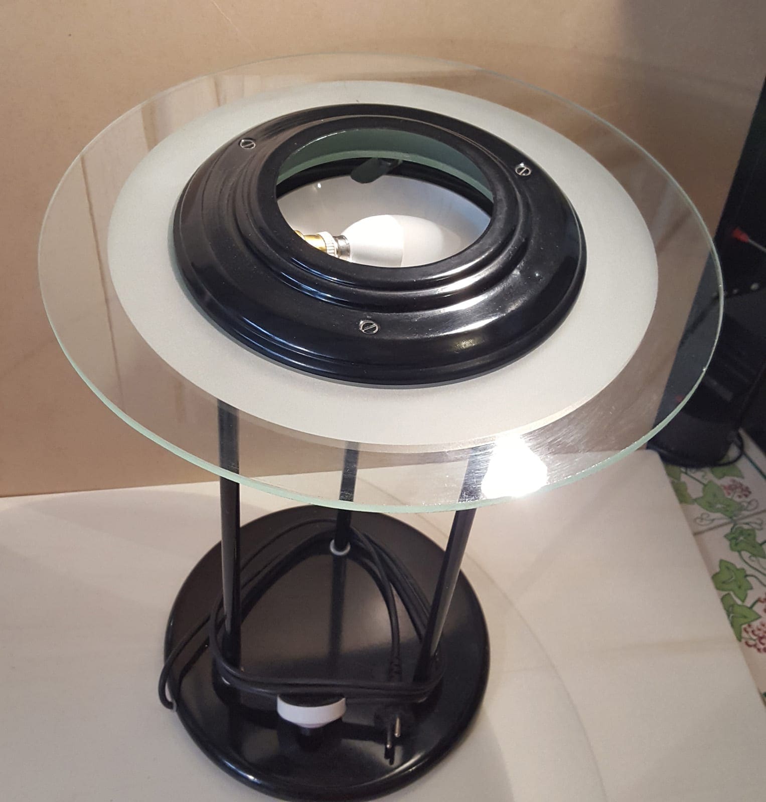 Ettore Sottsass (dans le goût de) – Lampe de Table style  » Memphis « – circa 1980