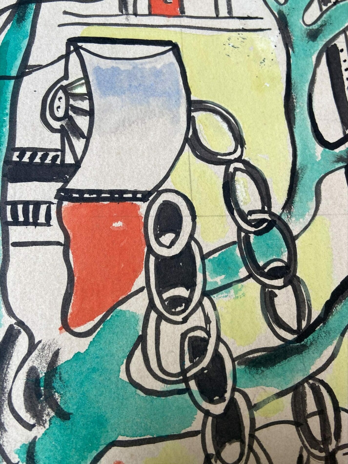 Fernand Léger – Le puits – gouache sur papier