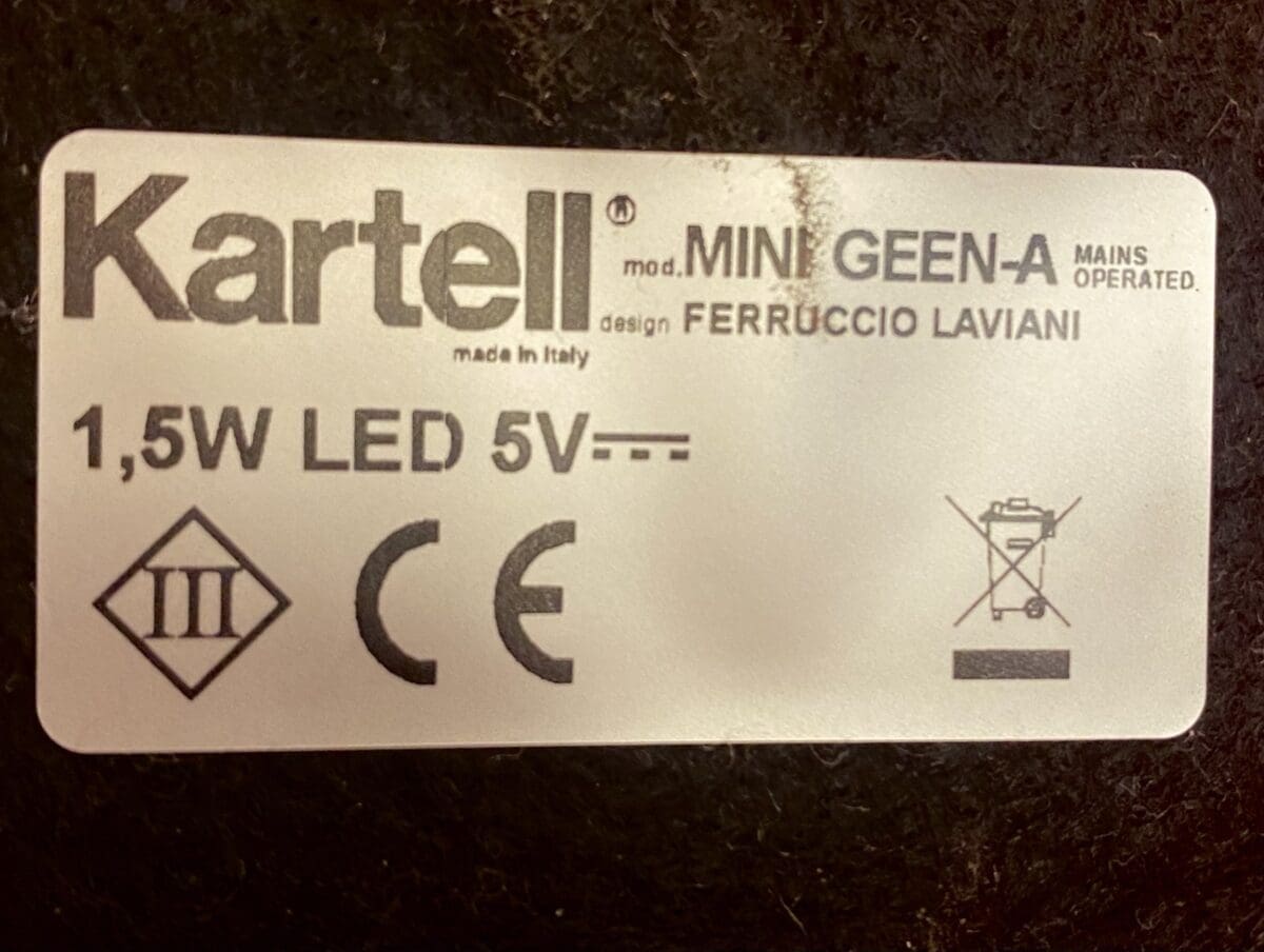 Ferruccio Laviani – Lampe « Mini Geen-A » édition Kartell