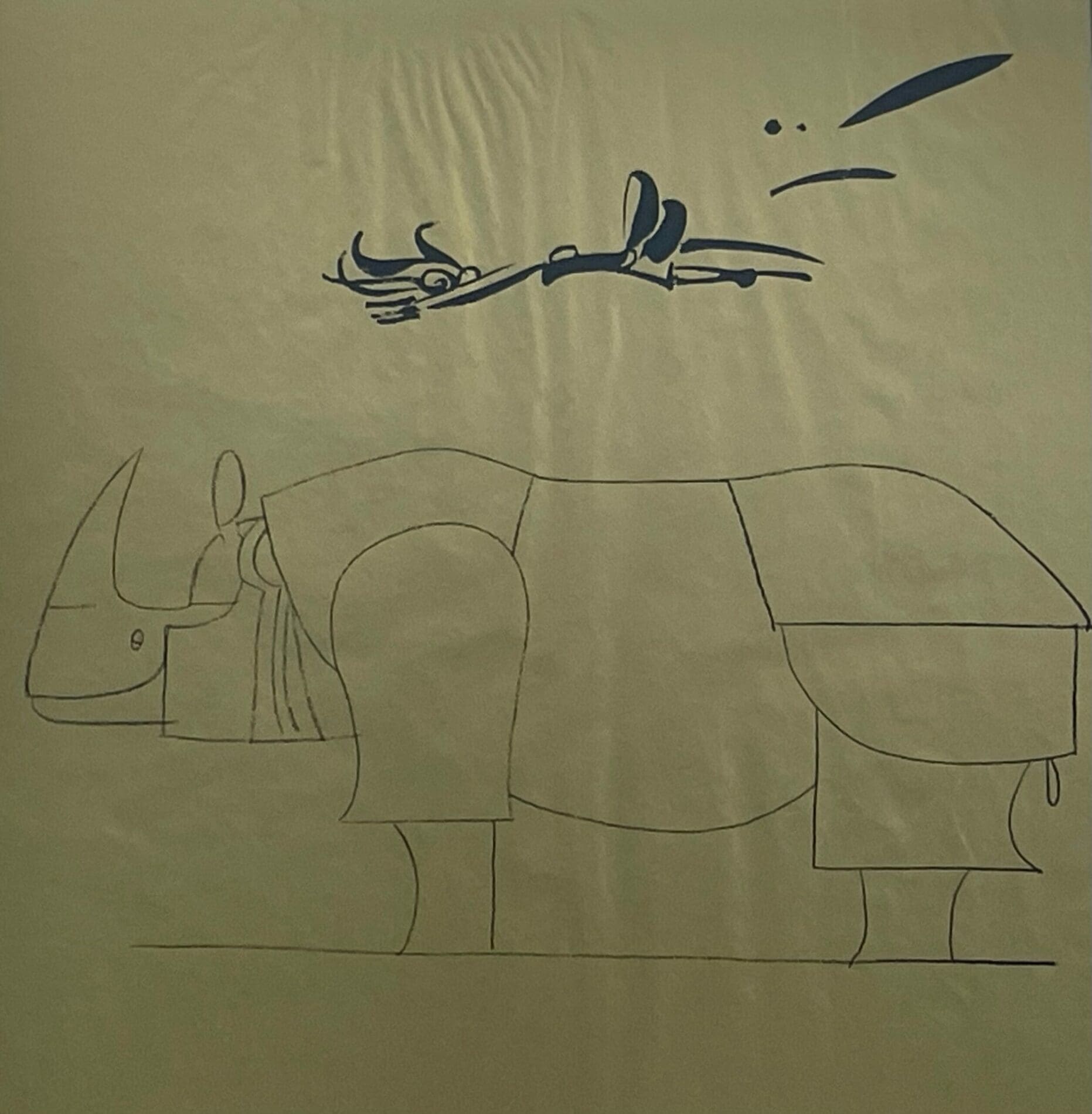 François-Xavier Lalanne – Affiche – Rhinocéros (dit aussi Rhinocrétaire)