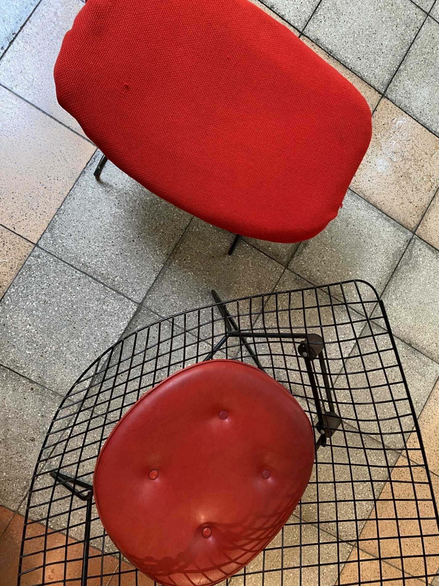 Harry Bertoia – Fauteuil « Bird Chair » avec Ottoman – Première Édition