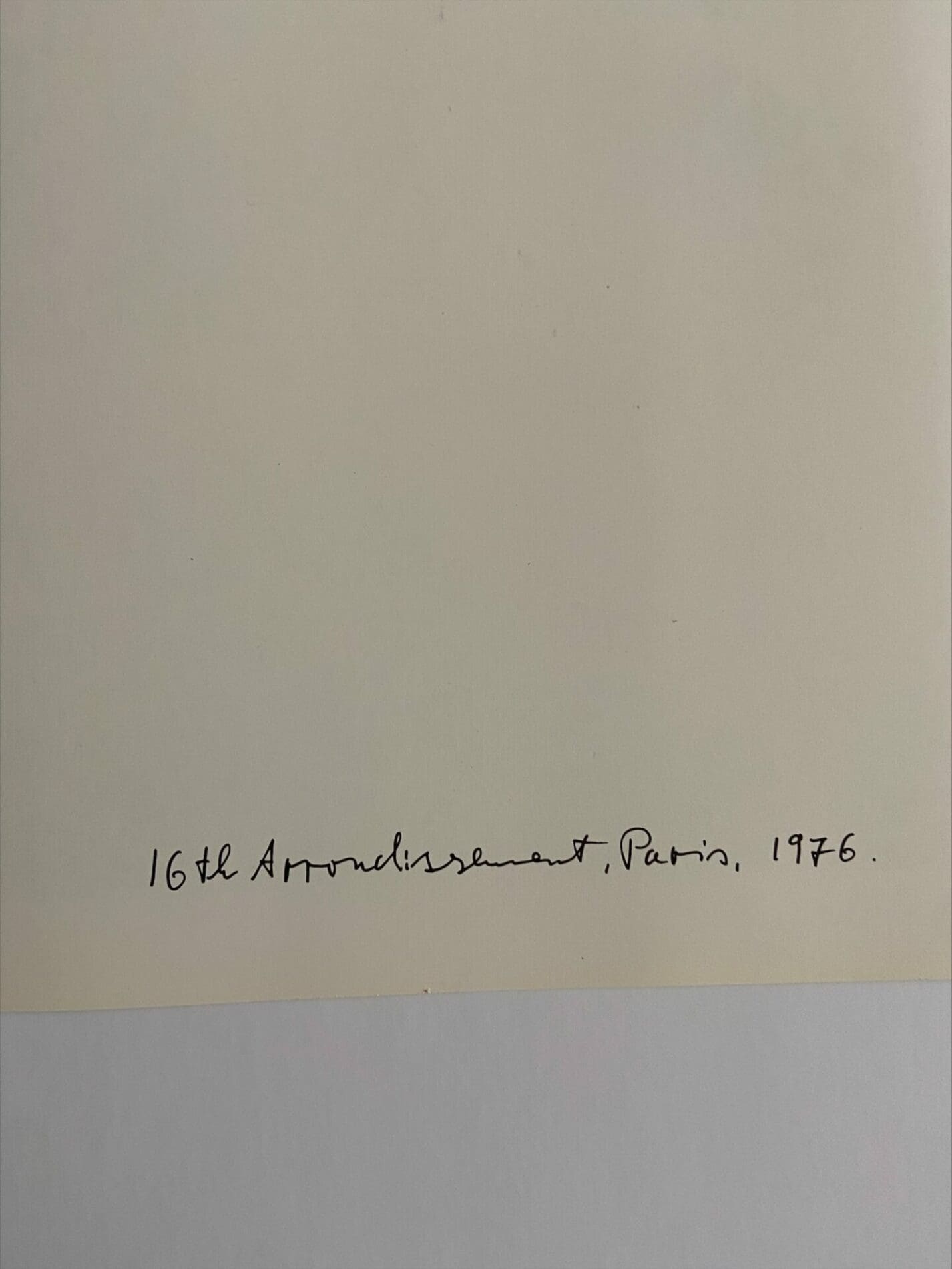 Photo-lithographie Helmut Newton, 16e arrondissement, Paris, 1976