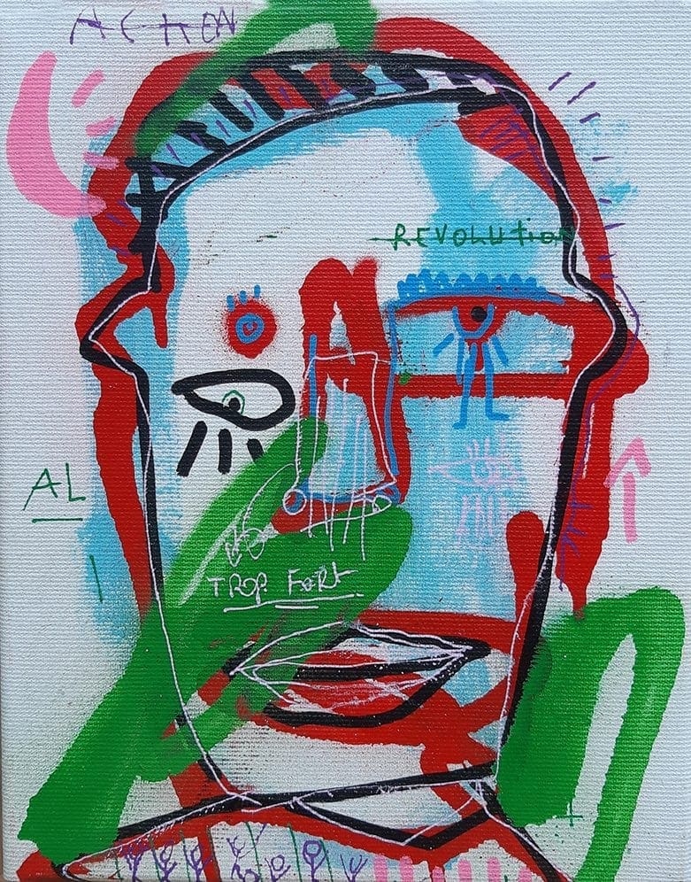 JAZZU – Révolution 2019 – Acrylique sur toile signée