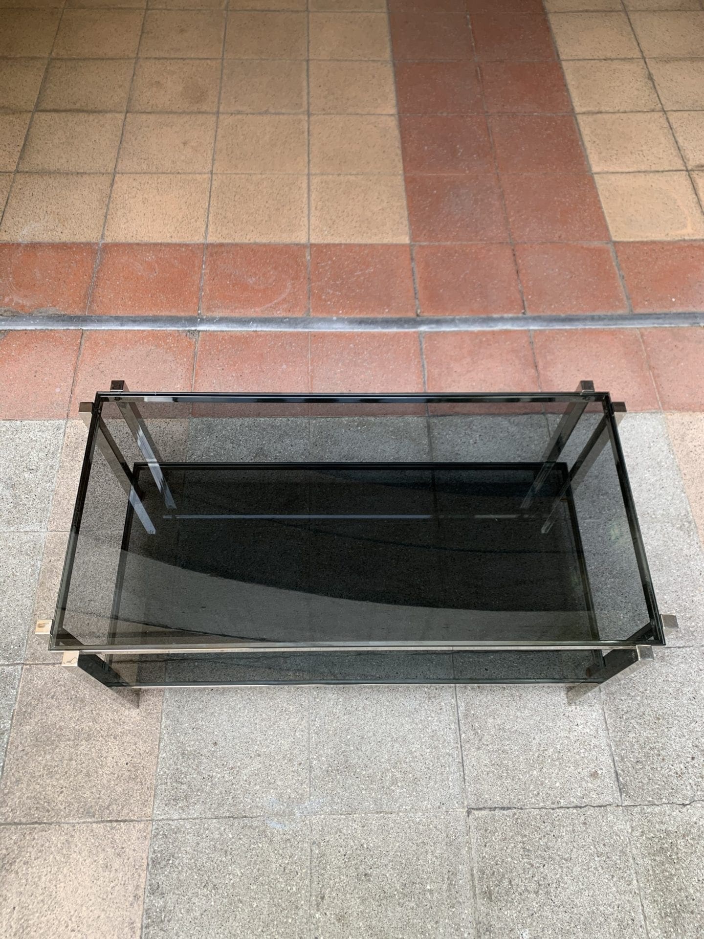 Jacques Adnet ( dans le gout de ) – Table basse double plateau