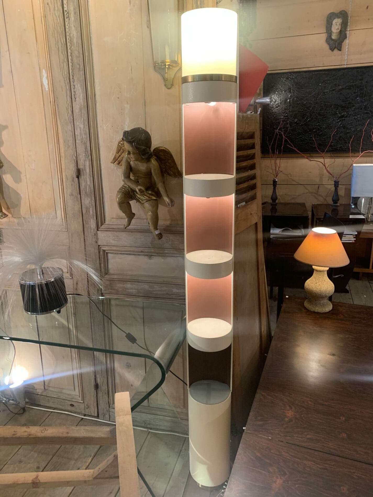 Jean Perzel – Lampadaire-vitrine Totem Occasion