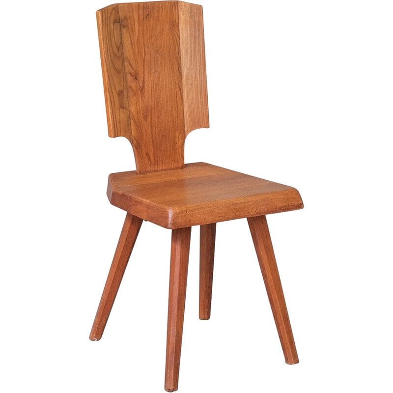 Pierre Chapo –  Lot de 3 chaises modèle S28 – Occasion