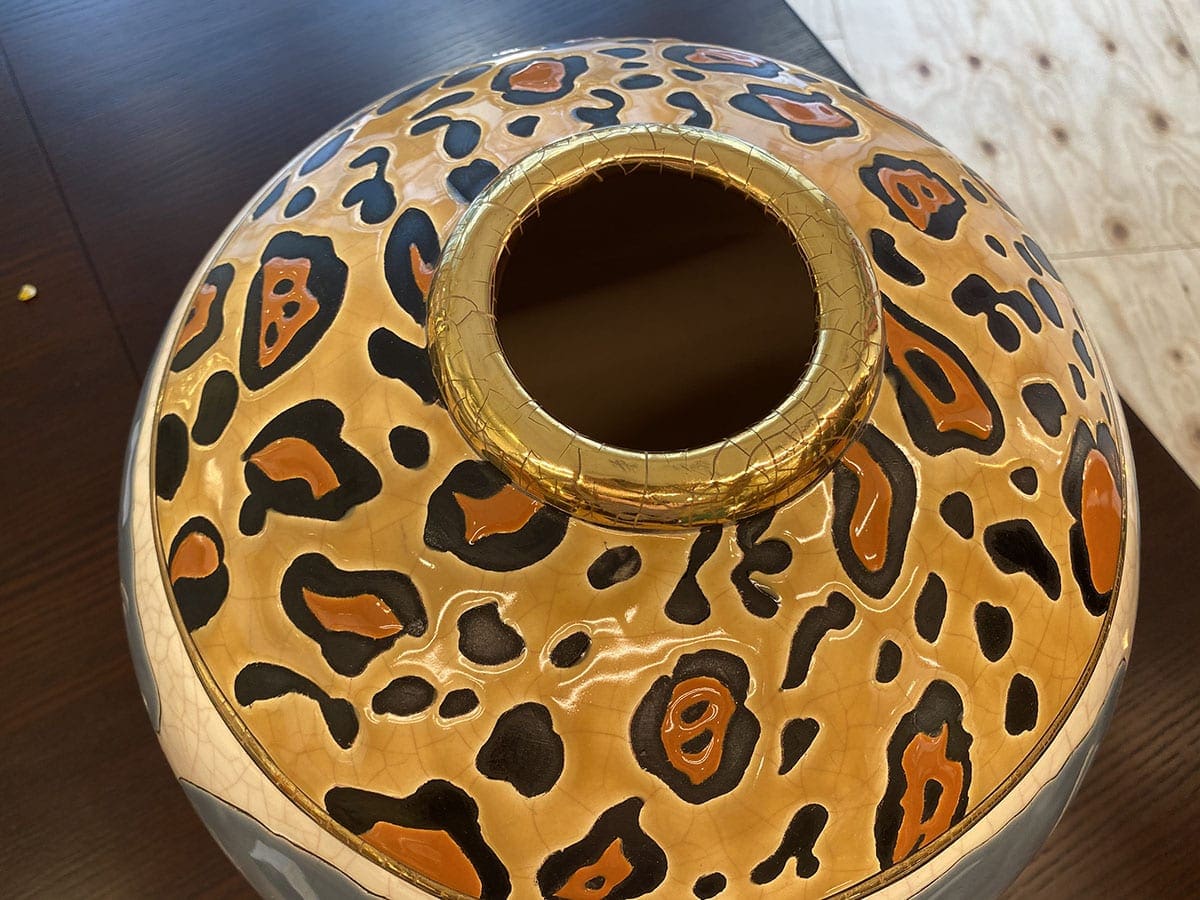 Longwy – Vase Boule Kenya, circa 1995