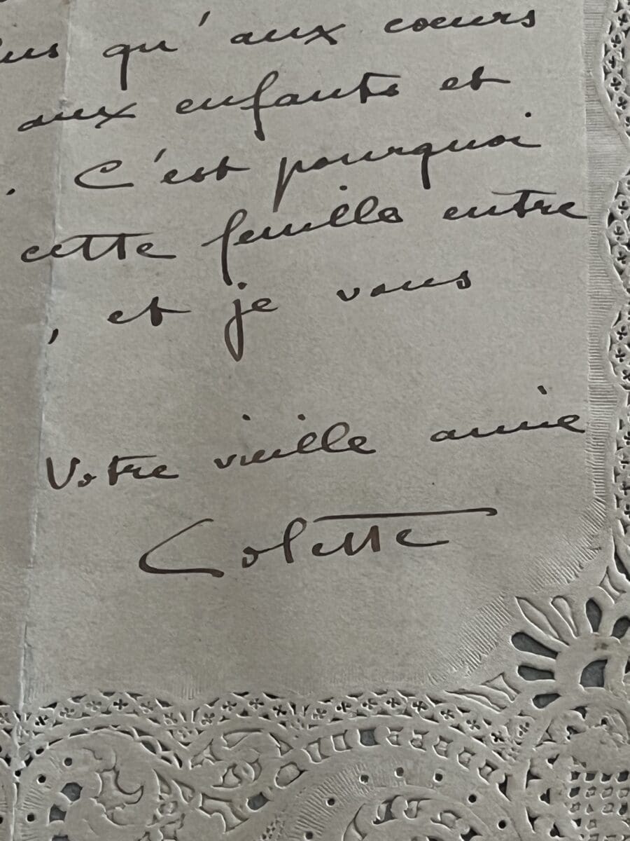 Lettre de Colette à Joséphine Baker – signée – circa 1936