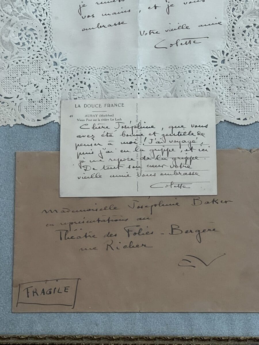 Lettre de Colette à Joséphine Baker – signée – circa 1936