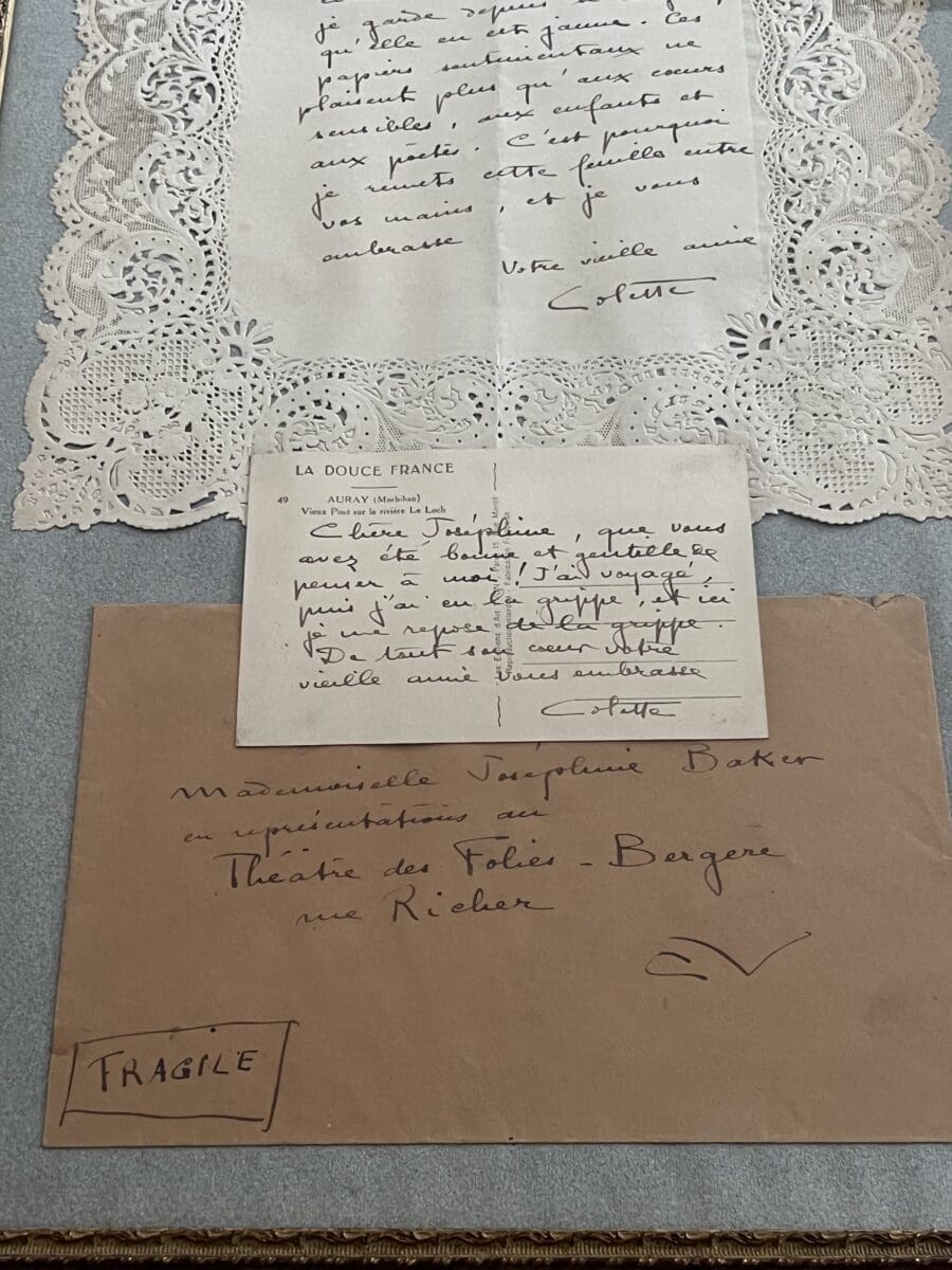 Lettre de Colette à Joséphine Baker – signée – circa 1936