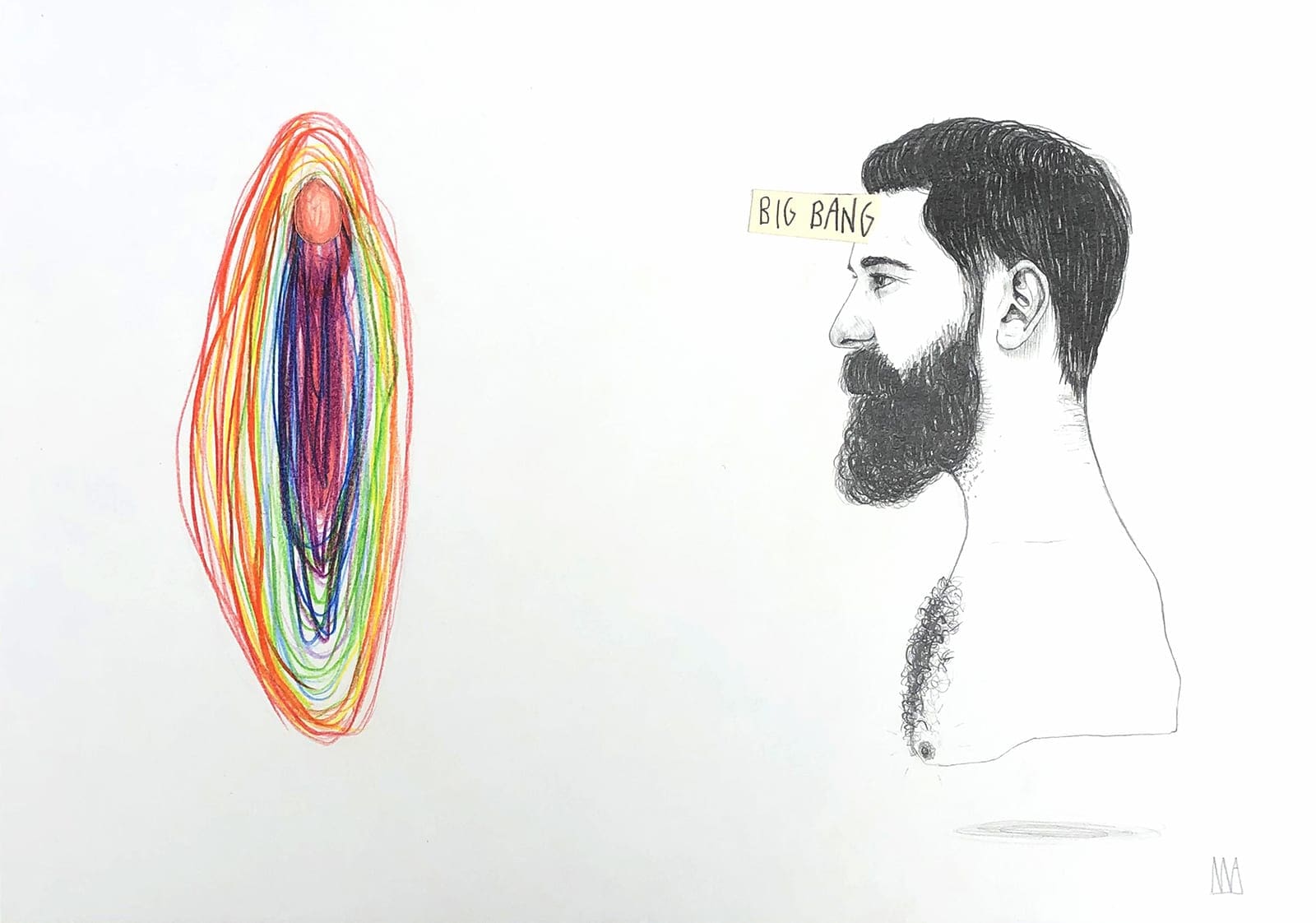 Mateo ANDREA – Bigbang, 2019 – Dessin
