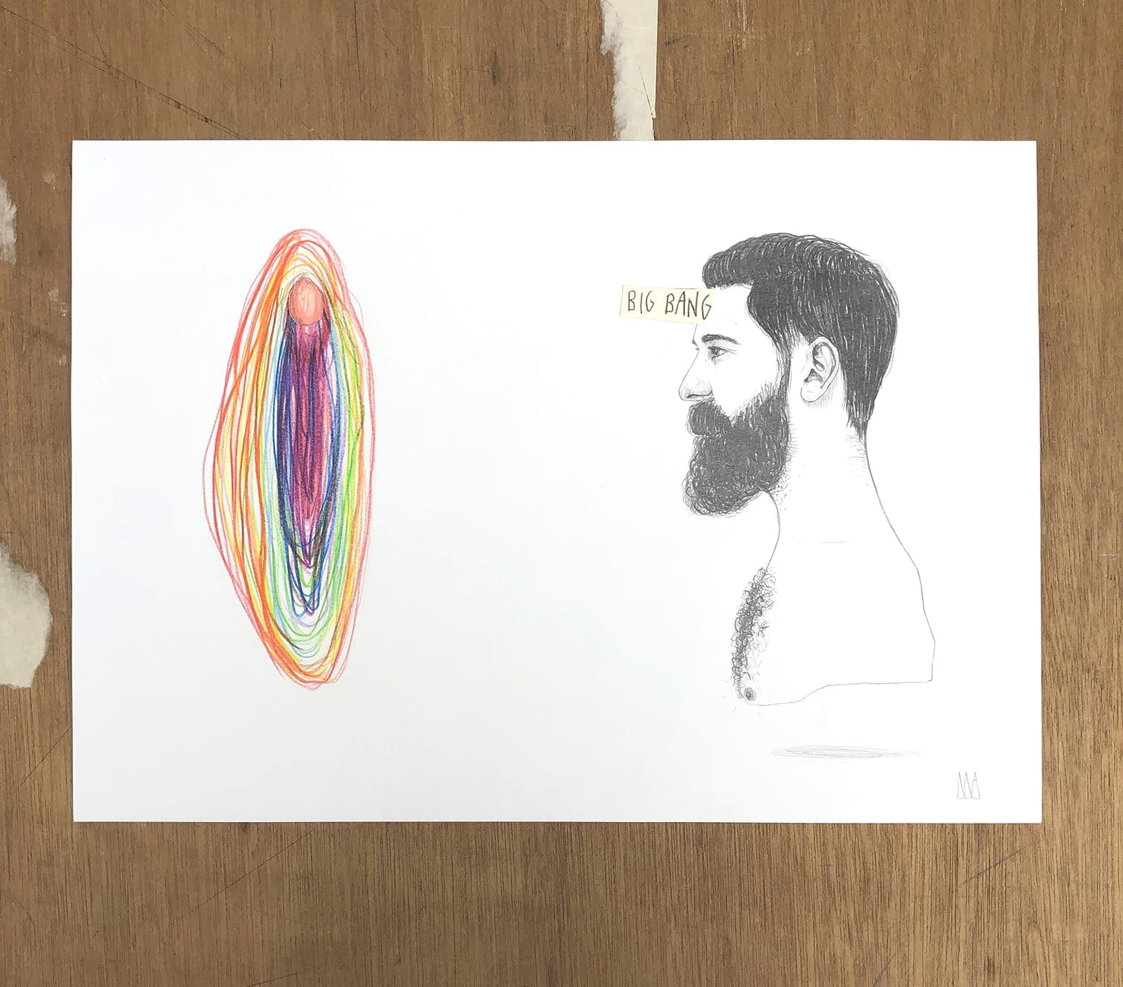 Mateo ANDREA – Bigbang, 2019 – Dessin