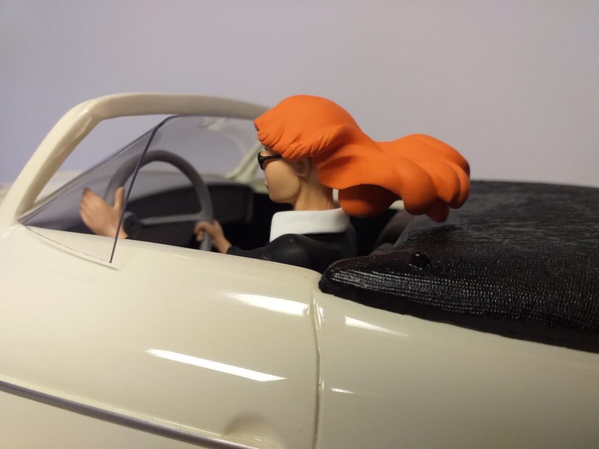 Michel Aroutcheff –  » Dottie dans sa Porsche  » 356 cabriolet