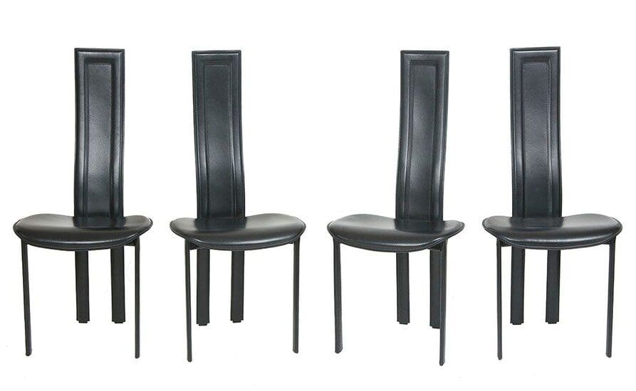 Suite de 4 chaises Cattelan Italia –Cuir Occasion
