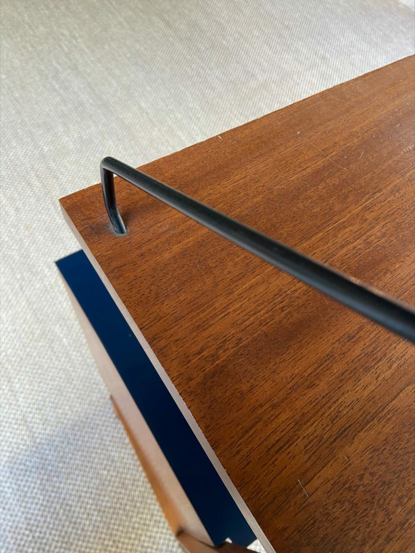 Étagère Vintage Poul Cadovius en Teck avec Accents en Mélamine Bleu Nuit – Circa 1968