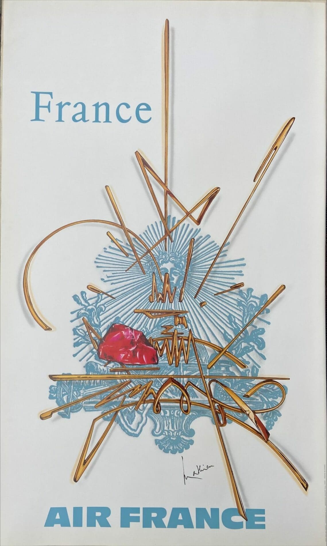 Georges Mathieu – Portfolio complet 14 affiches Air France