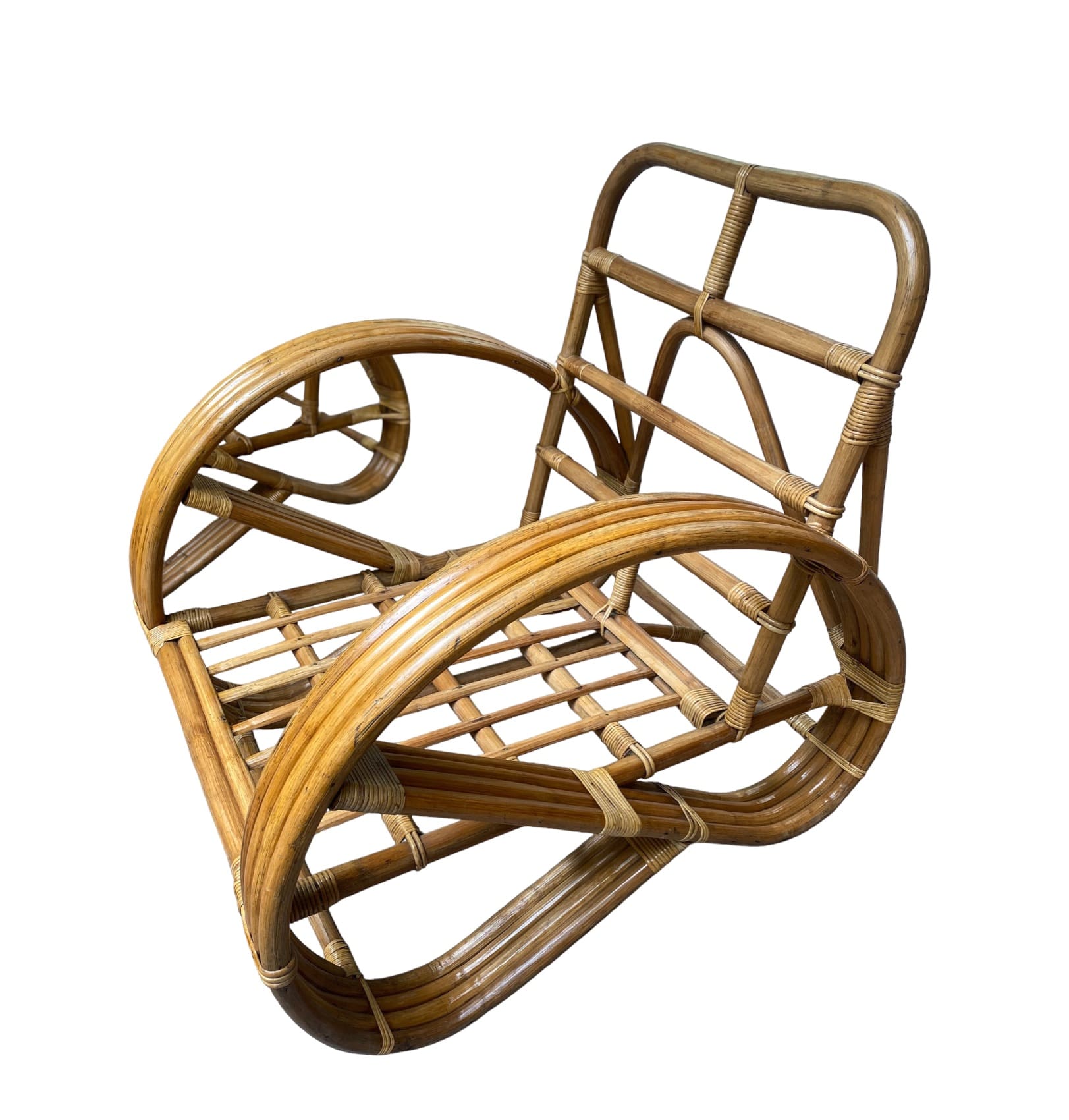 Paul Frankl – Paire de fauteuils vintage Bambou Occasion