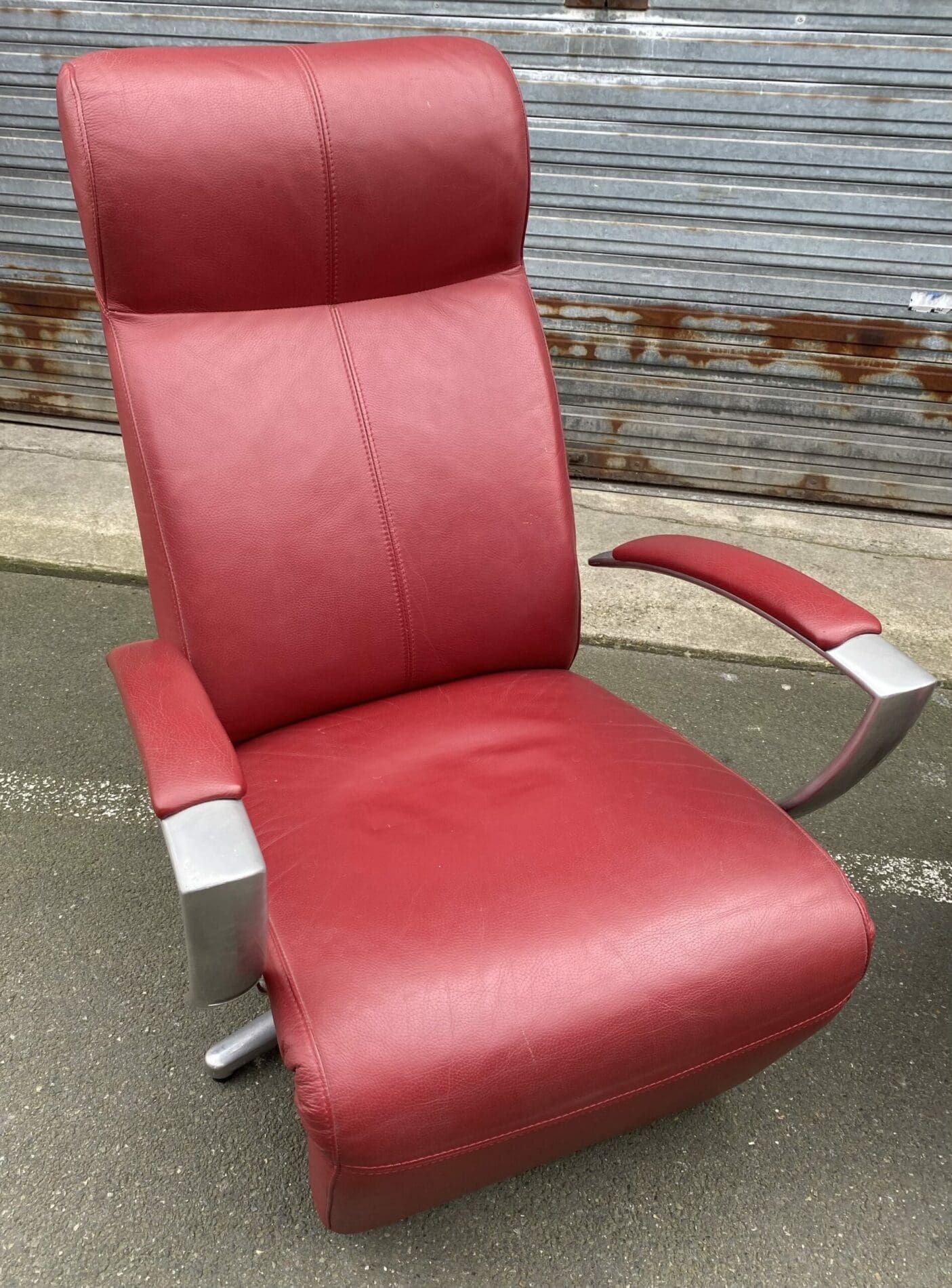 Paire de fauteuils amovibles cuir rouge Occasion