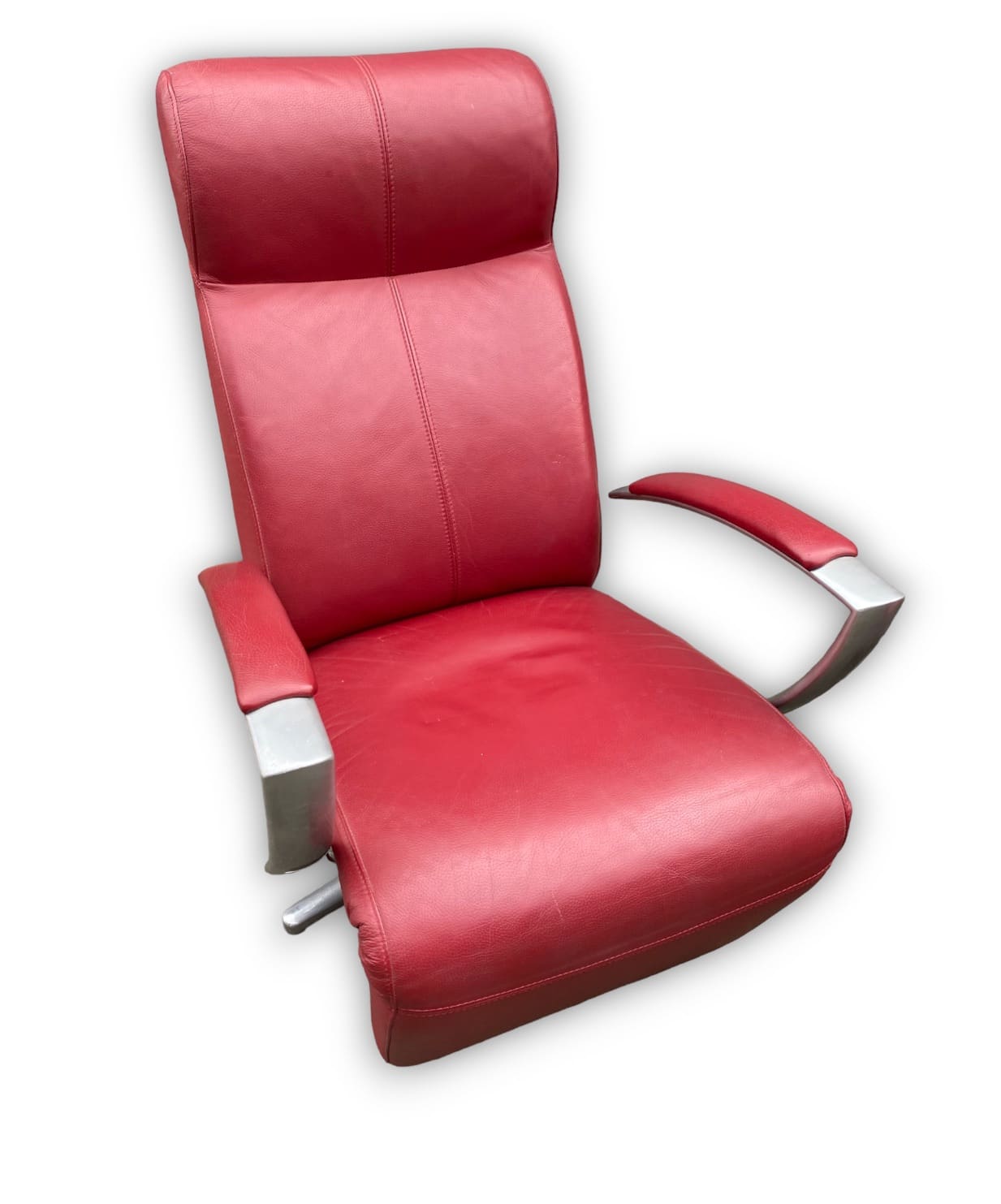 Paire de fauteuils amovibles cuir rouge Occasion
