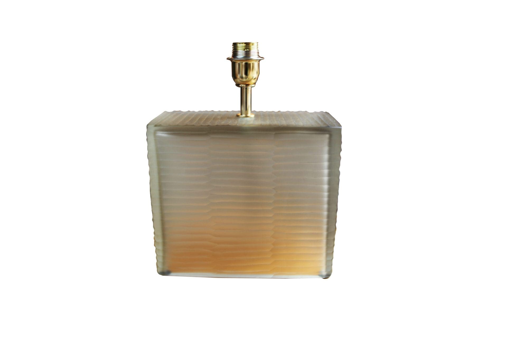 Paire de lampe ambre cube – Italie – 1990
