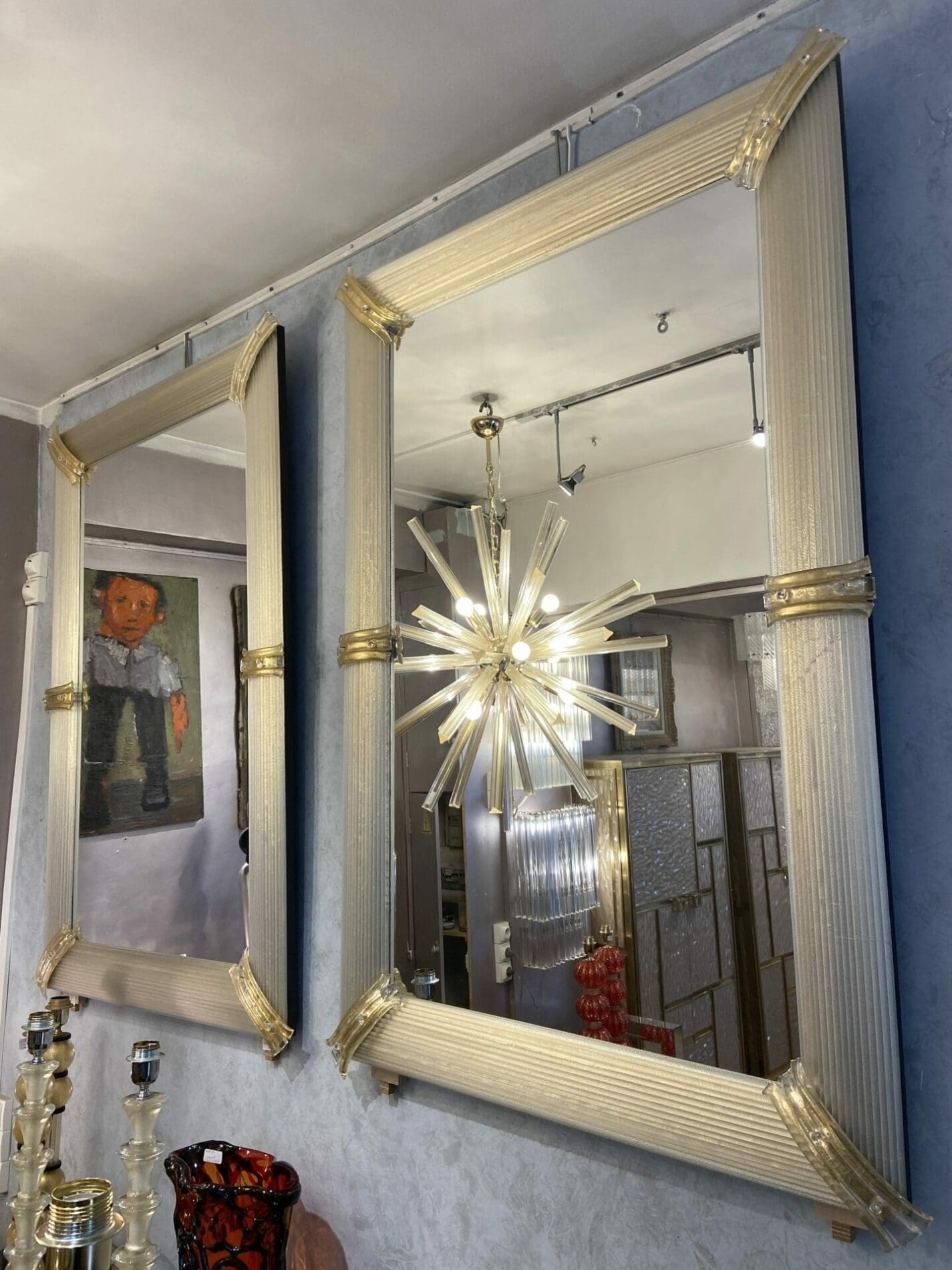 Paire de miroirs – Verre de Murano
