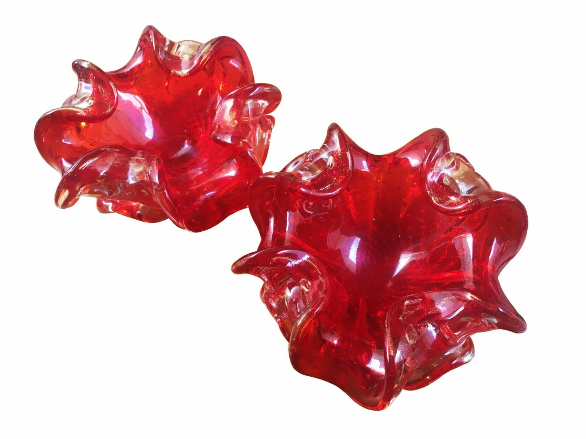 Paire vides poches rouge – Verre de Murano