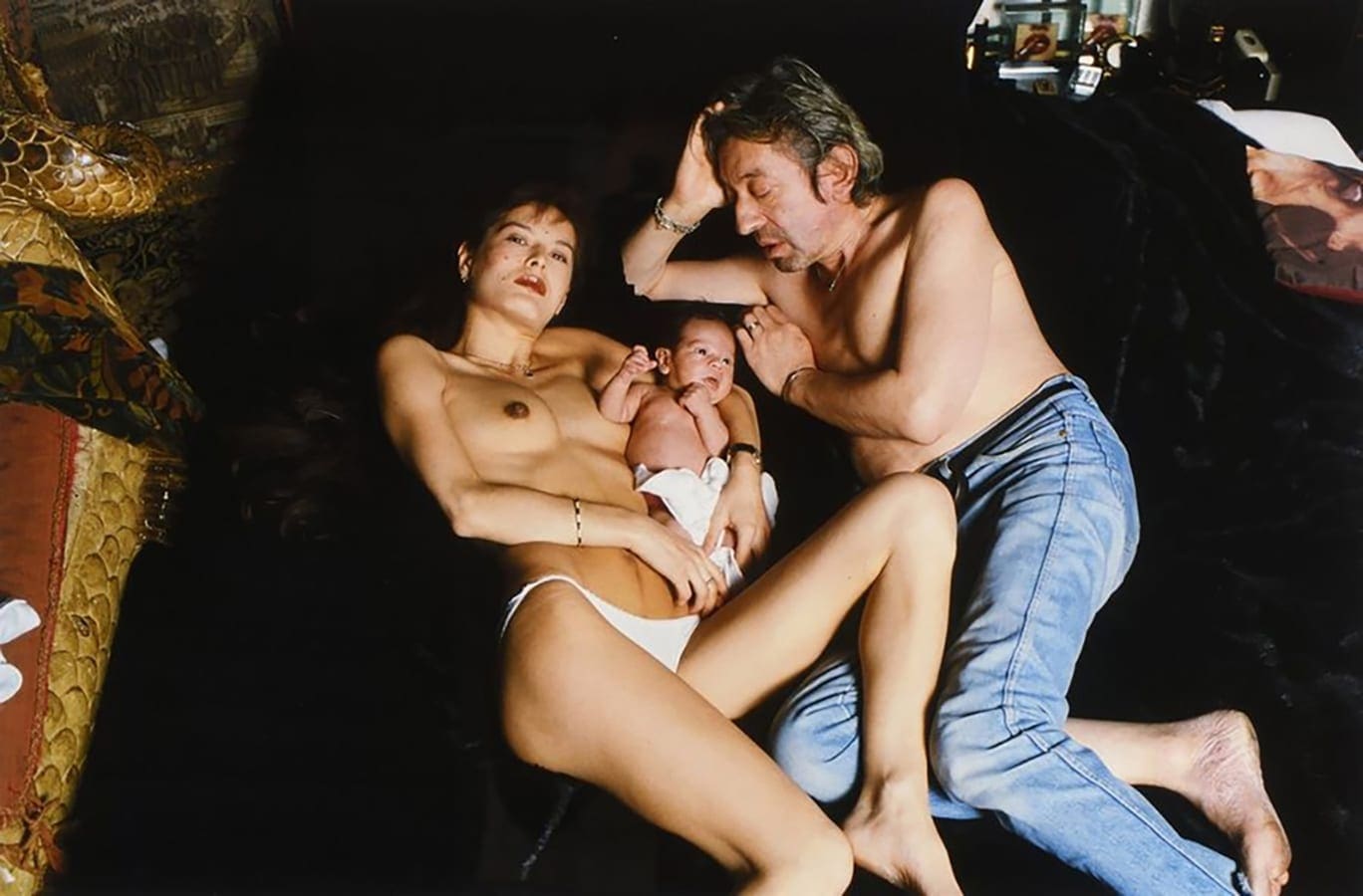 Photo Rare de Bambou et Serge Gainsbourg : Tirage Unique de Pascal Rostain (1986)
