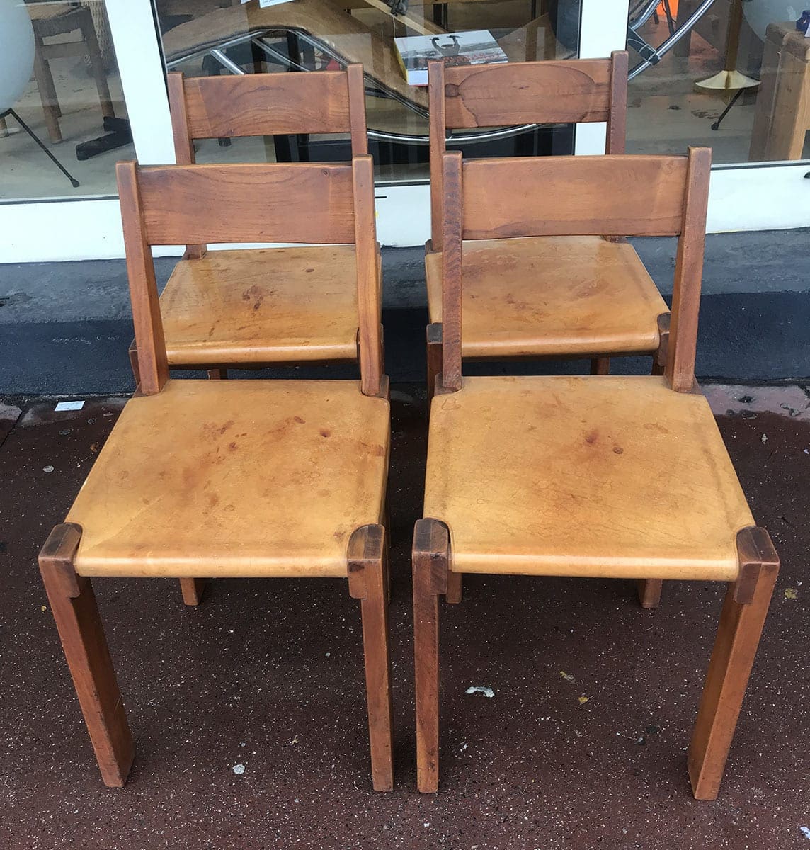 Pierre CHAPO – Set of 4 S24 Chaises – circa 1974