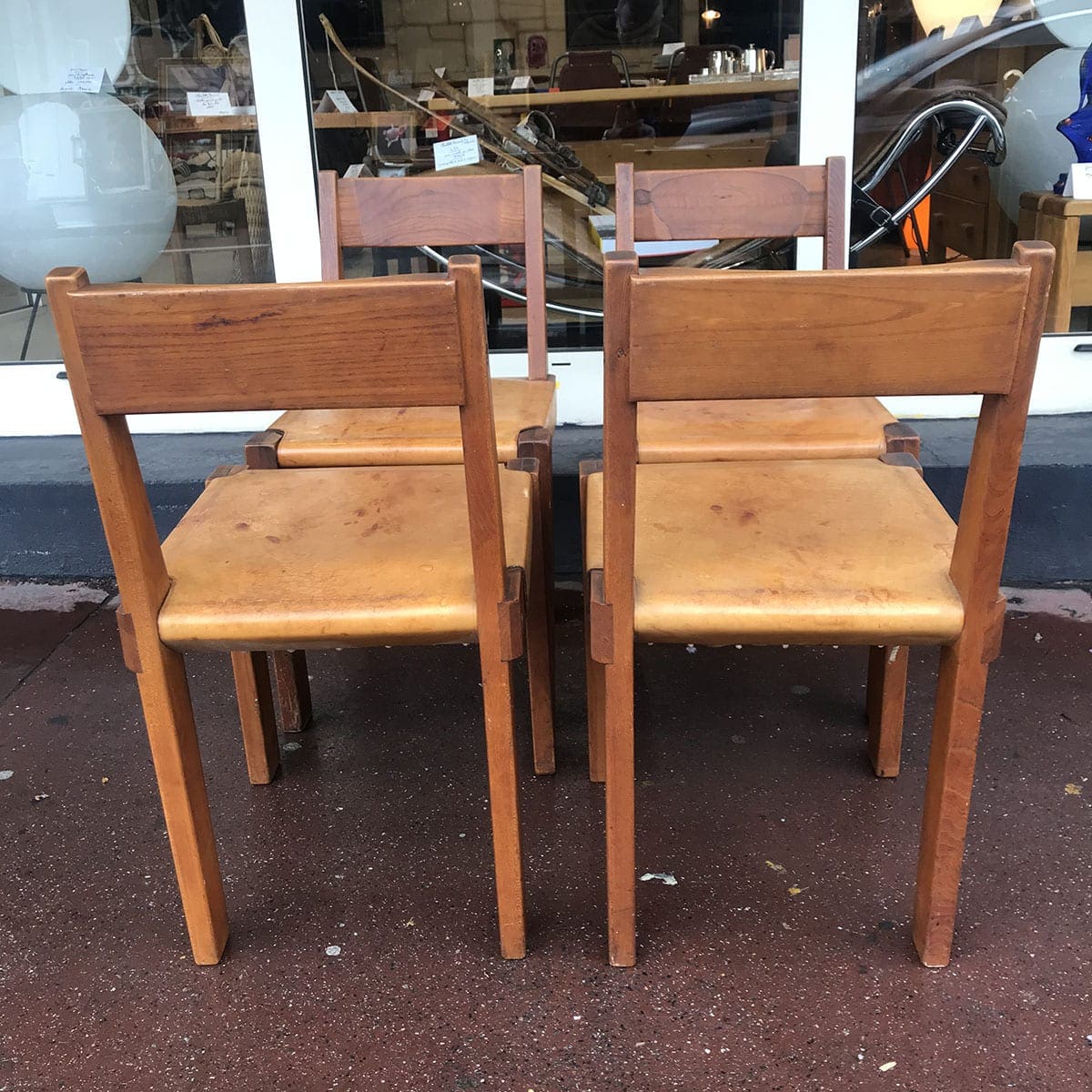 Pierre CHAPO – Set of 4 S24 Chaises – circa 1974