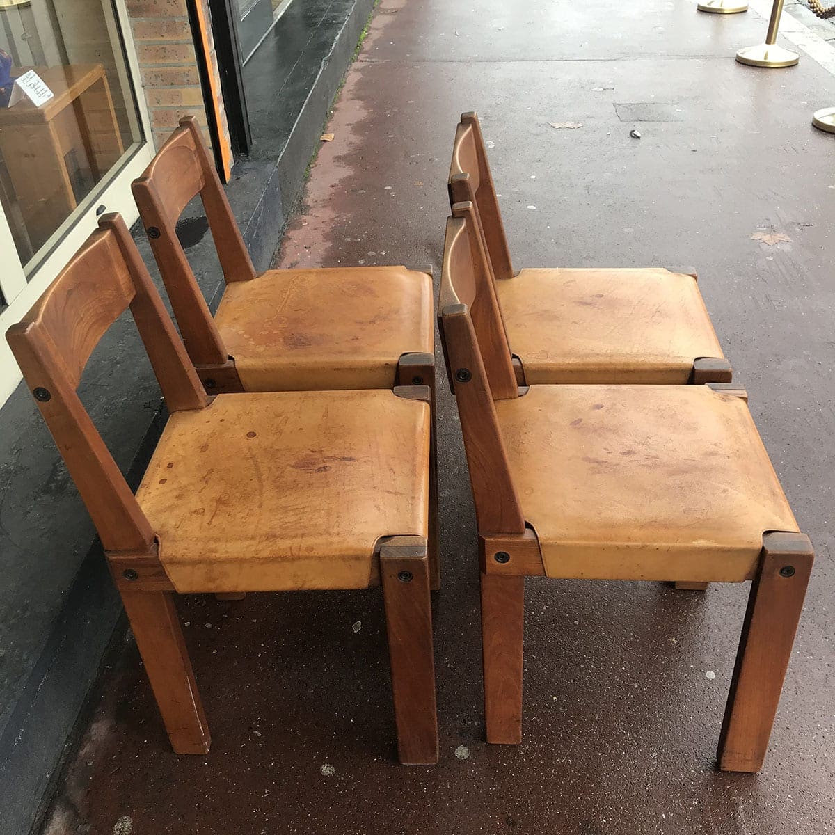 Pierre CHAPO – Set of 4 S24 Chaises – circa 1974