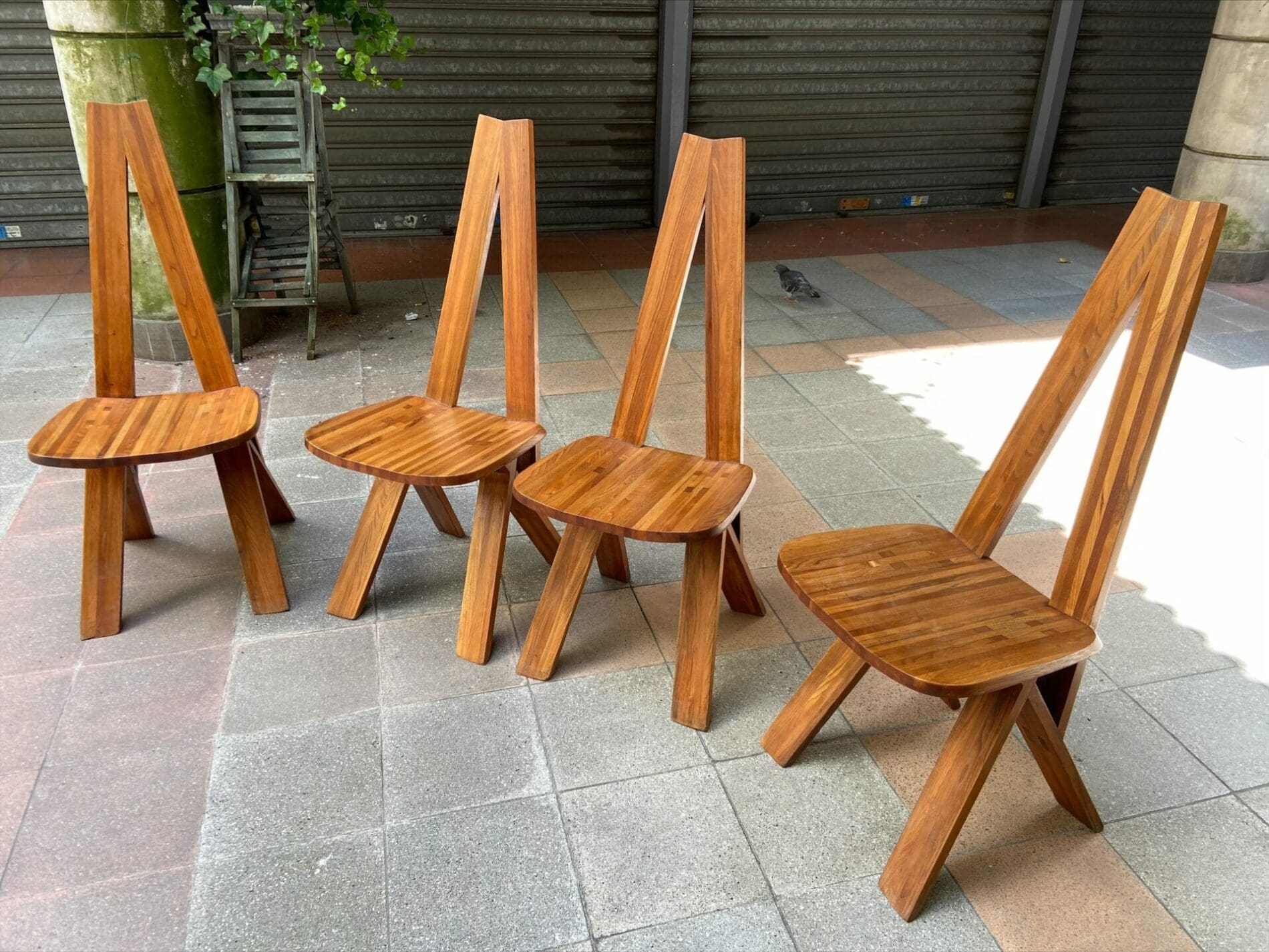 Pierre Chapo – 4 Chaises de Salle à Manger S45 dites « Chlacc »