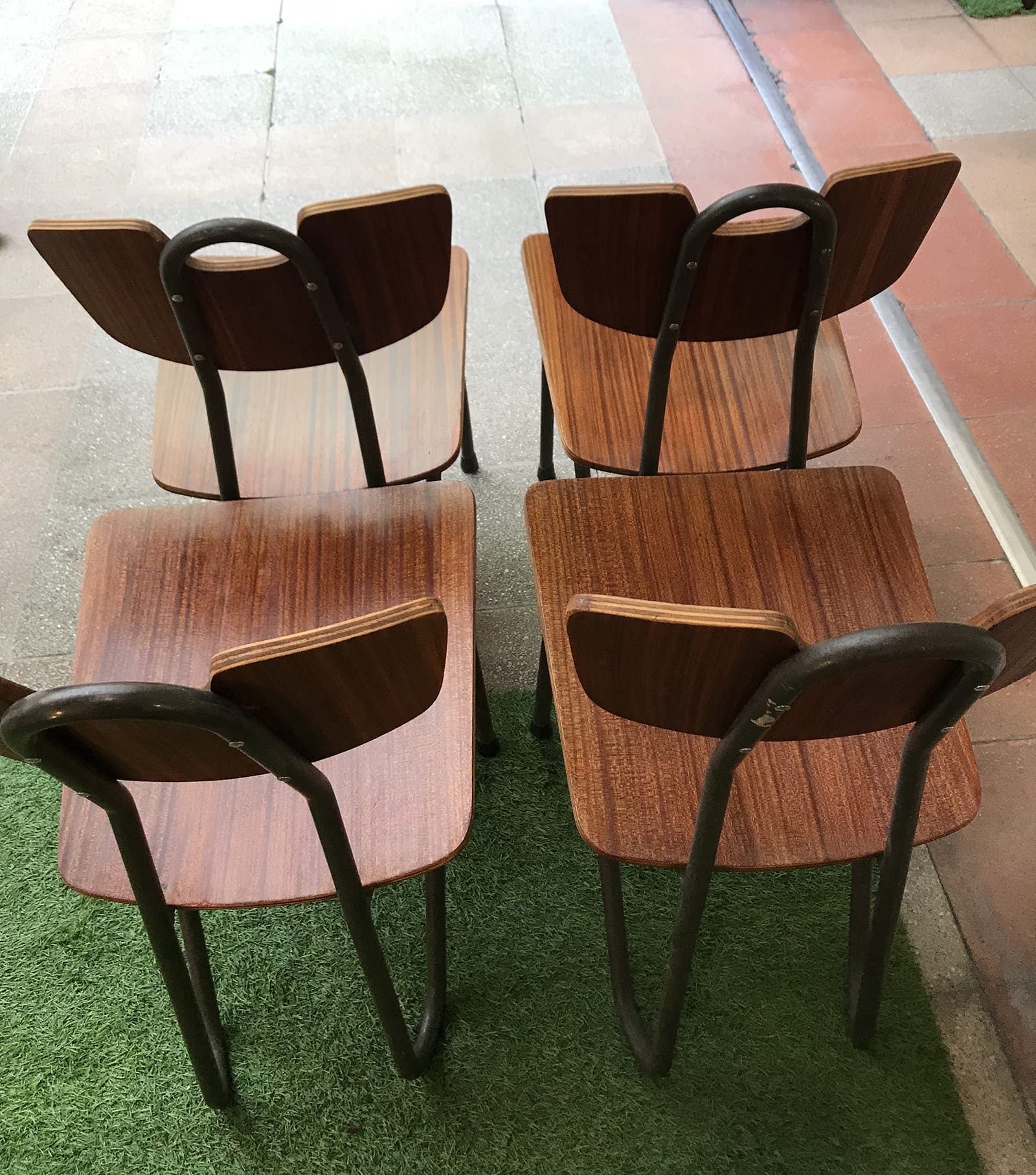 Lot de 4 Chaises « Prefacto » par Pierre Guariche – Édition Airborne, 1951