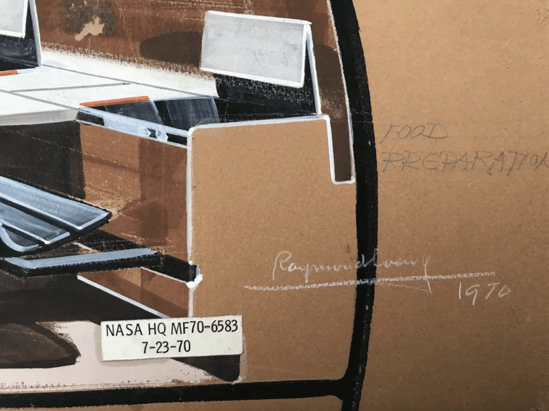Raymond LOEWY – Pastel  »Module orbital de la base spatiale »