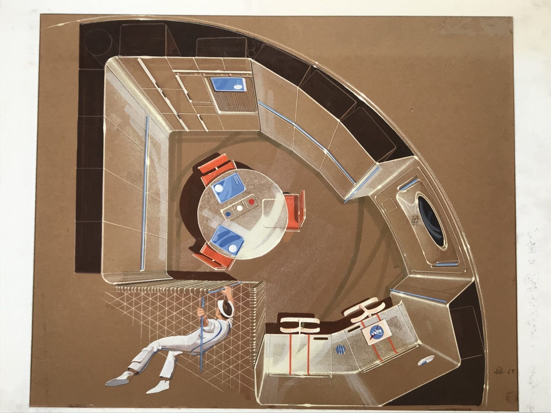 Raymond LOEWY – Projet de bureau dans la station – NASA