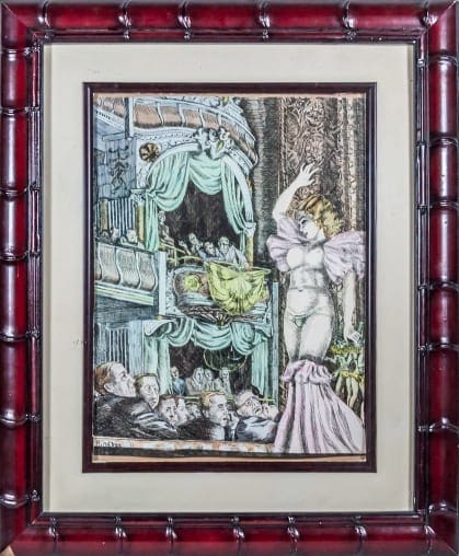 Reginald MARSH – Burlesque dancer, The show, Aquarelle et encre signée