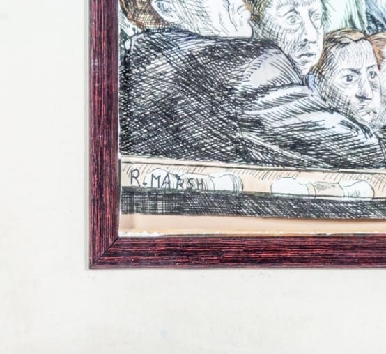 Reginald MARSH – Burlesque dancer, The show, Aquarelle et encre signée