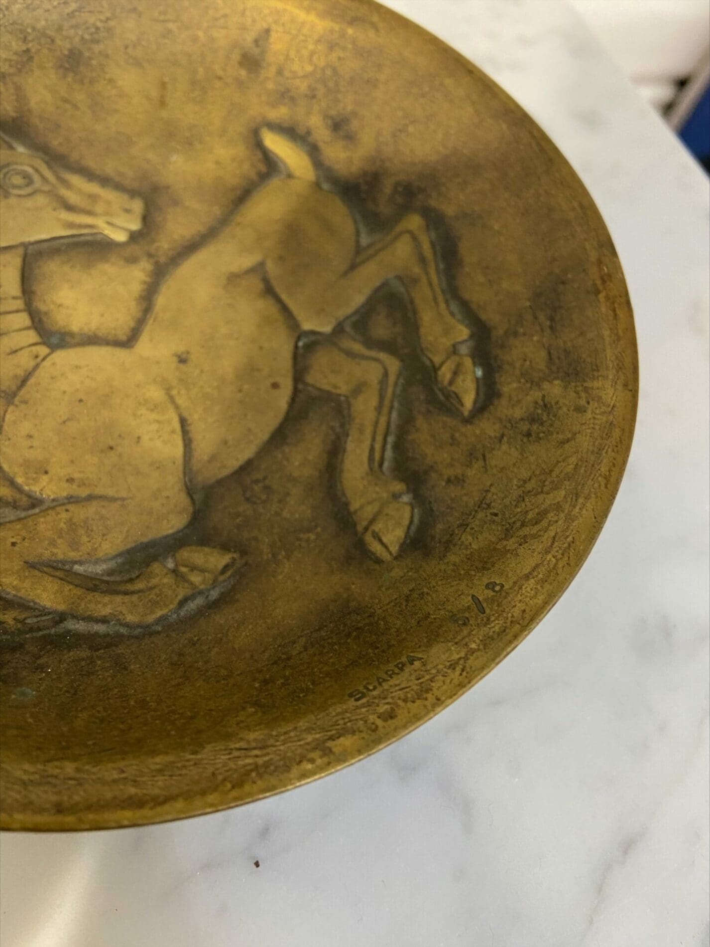 Coupe en Bronze Antilope par Riccardo Scarpa – 1978, Édition Limitée