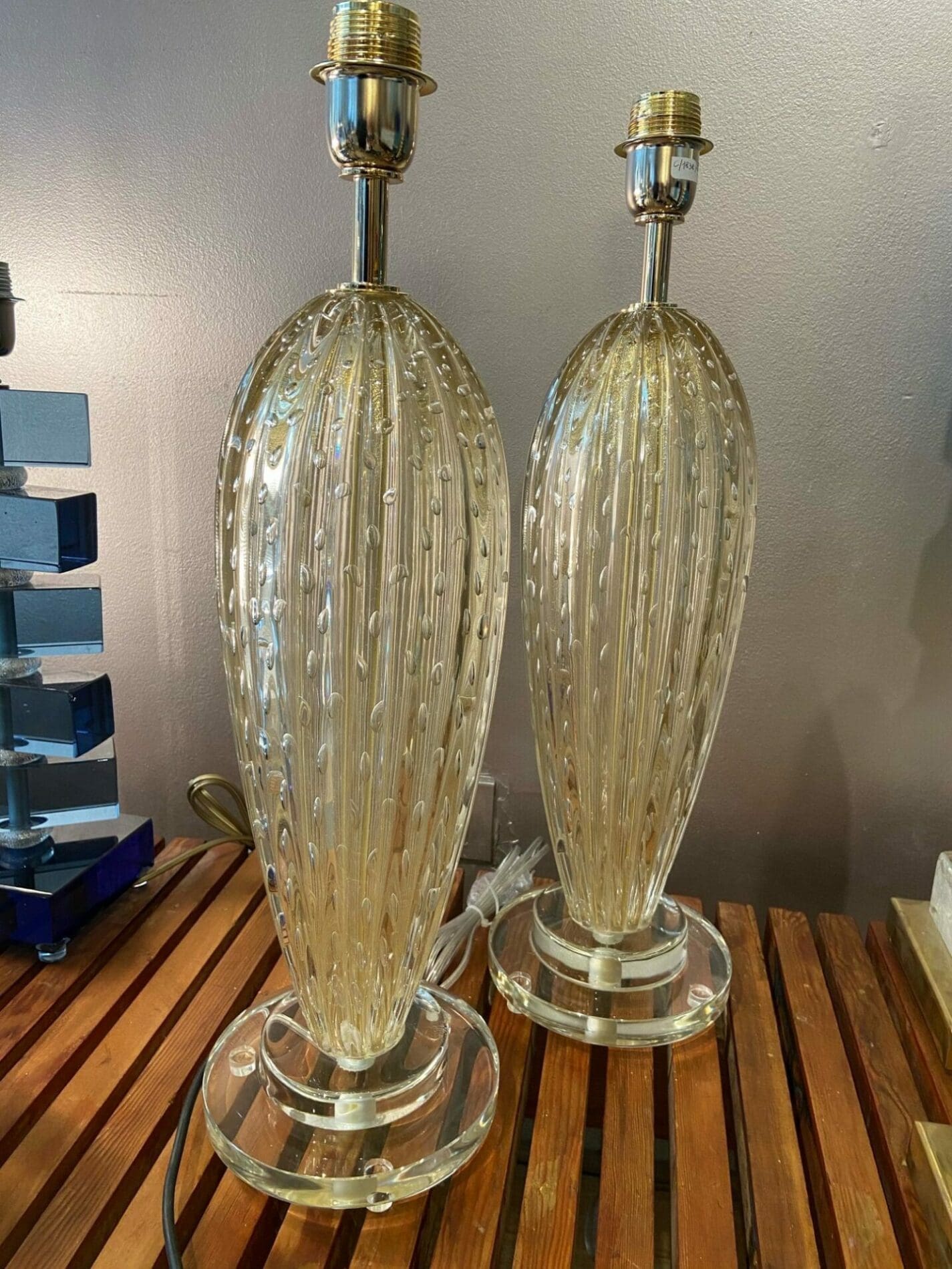 Stephano Toso – Paire de lampes – Murano