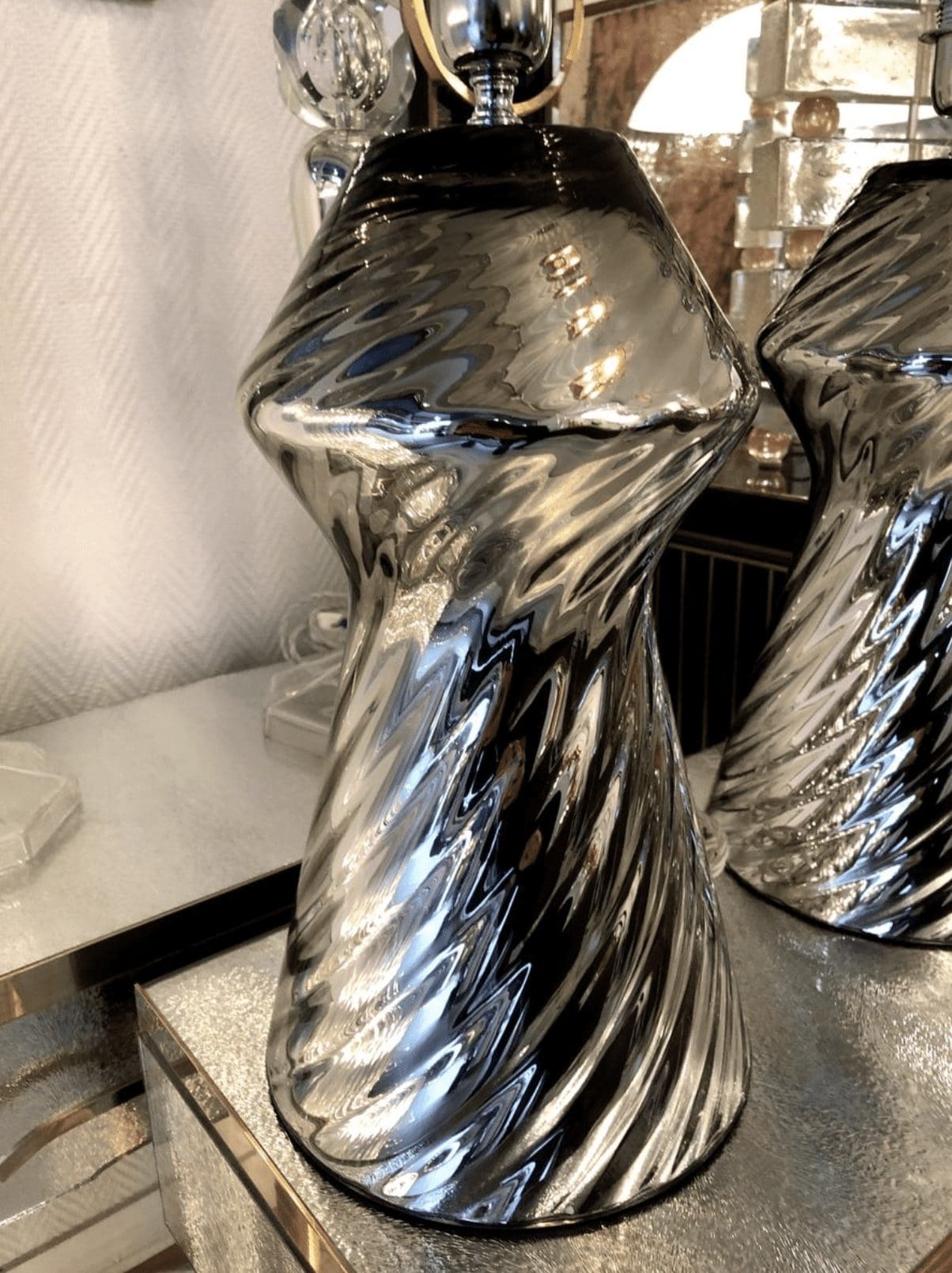 Travail Italien – Lampes en Verre Murano – 1985