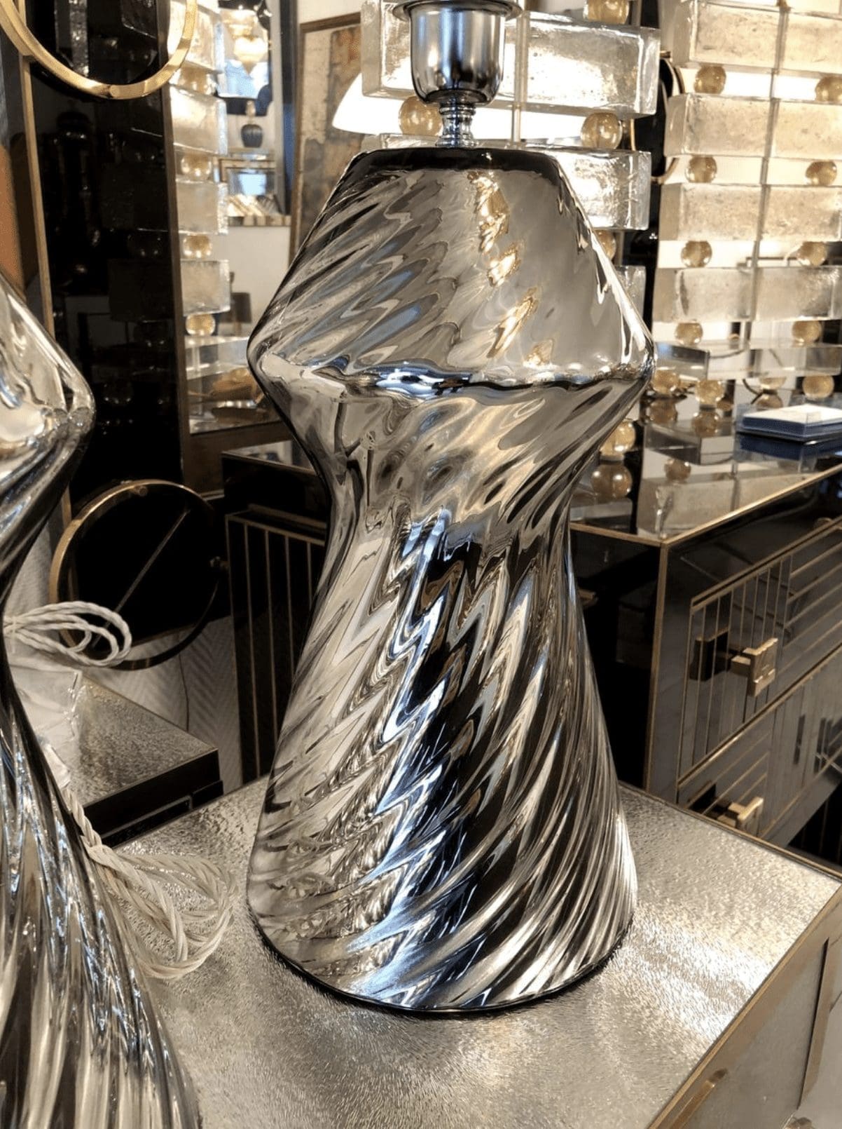 Travail Italien – Lampes en Verre Murano – 1985