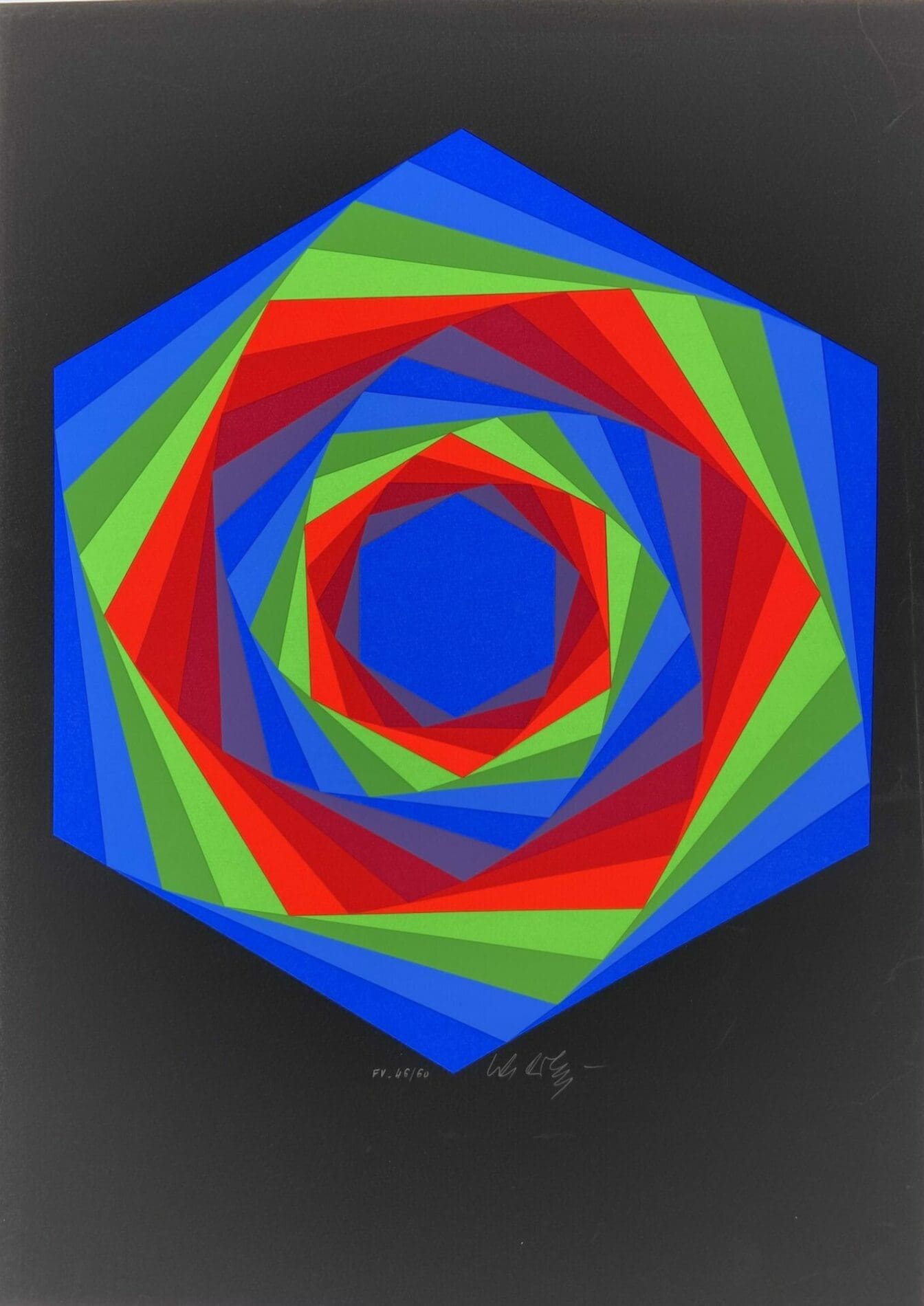 Vasarely – Cinétique 7 – Sérigraphie