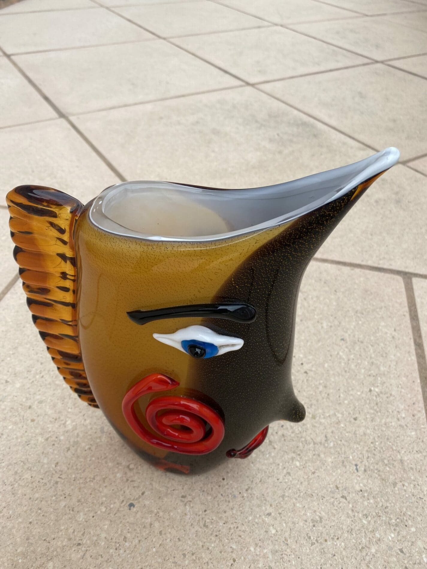 Vase sculpture en verre de Murano