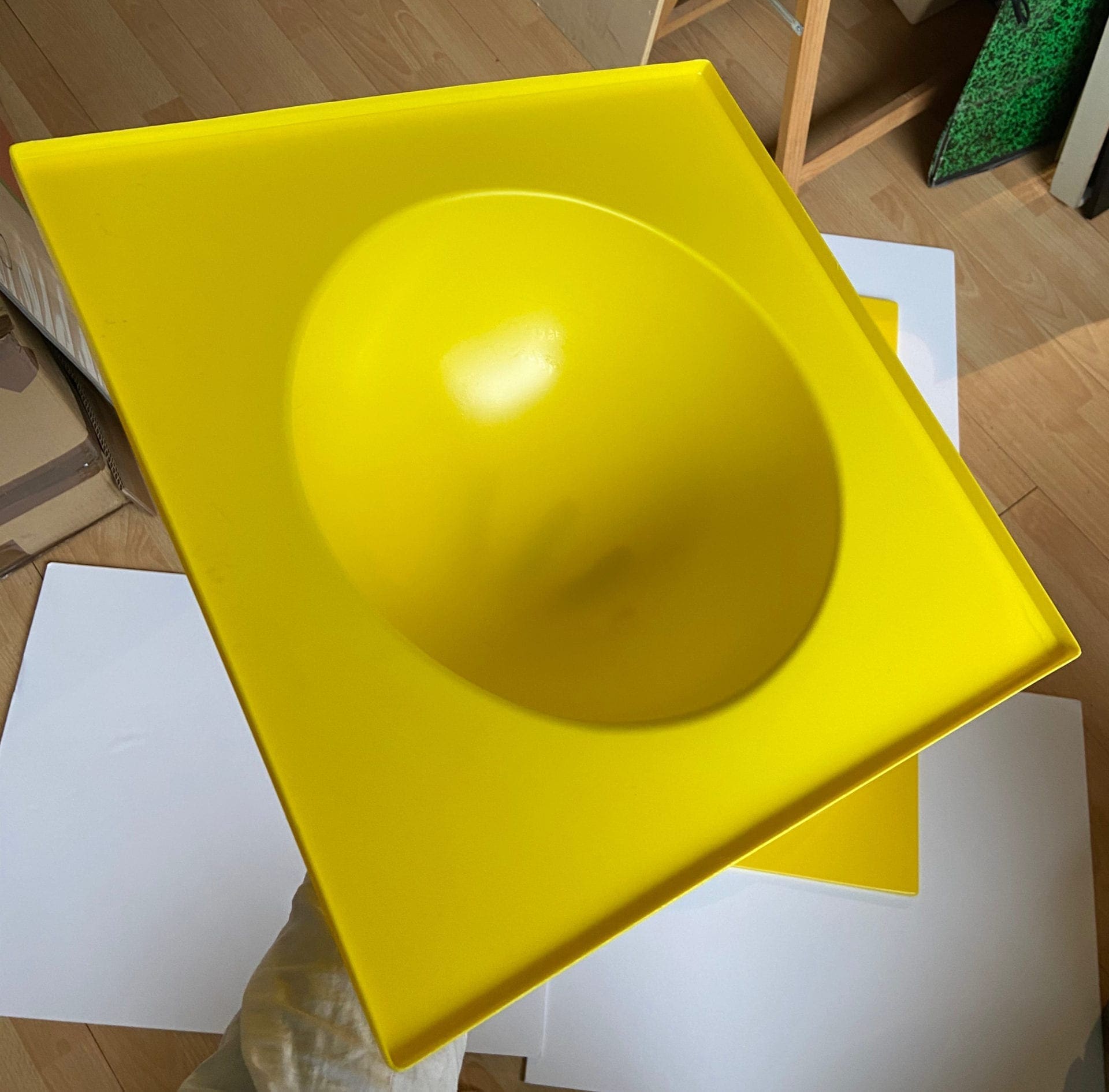Verner Panton – 4 éléments de décoration murale jaune