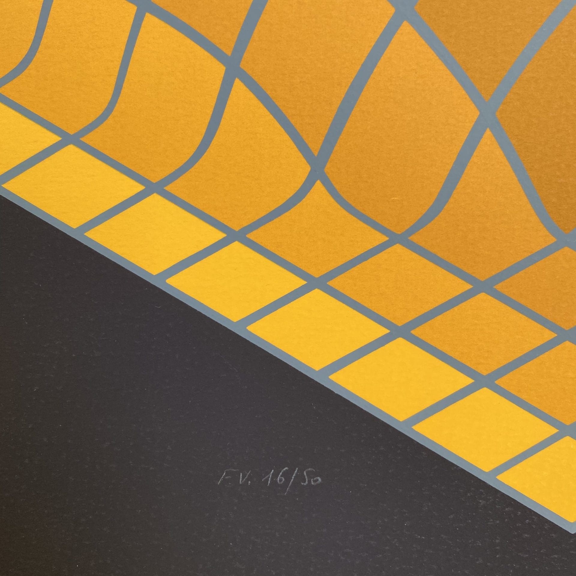 Victor Vasarely – Structure géométrique black