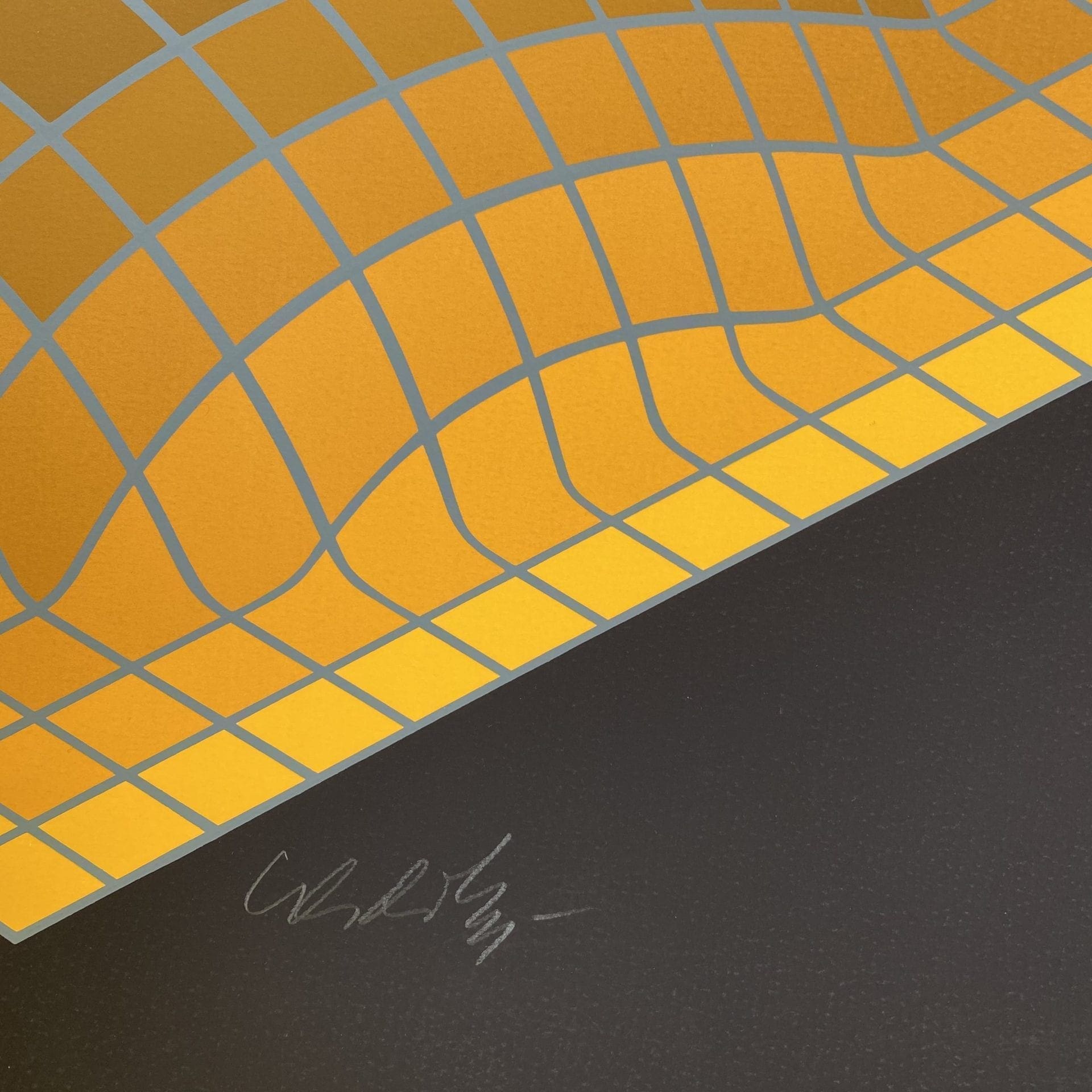 Victor Vasarely – Structure géométrique black